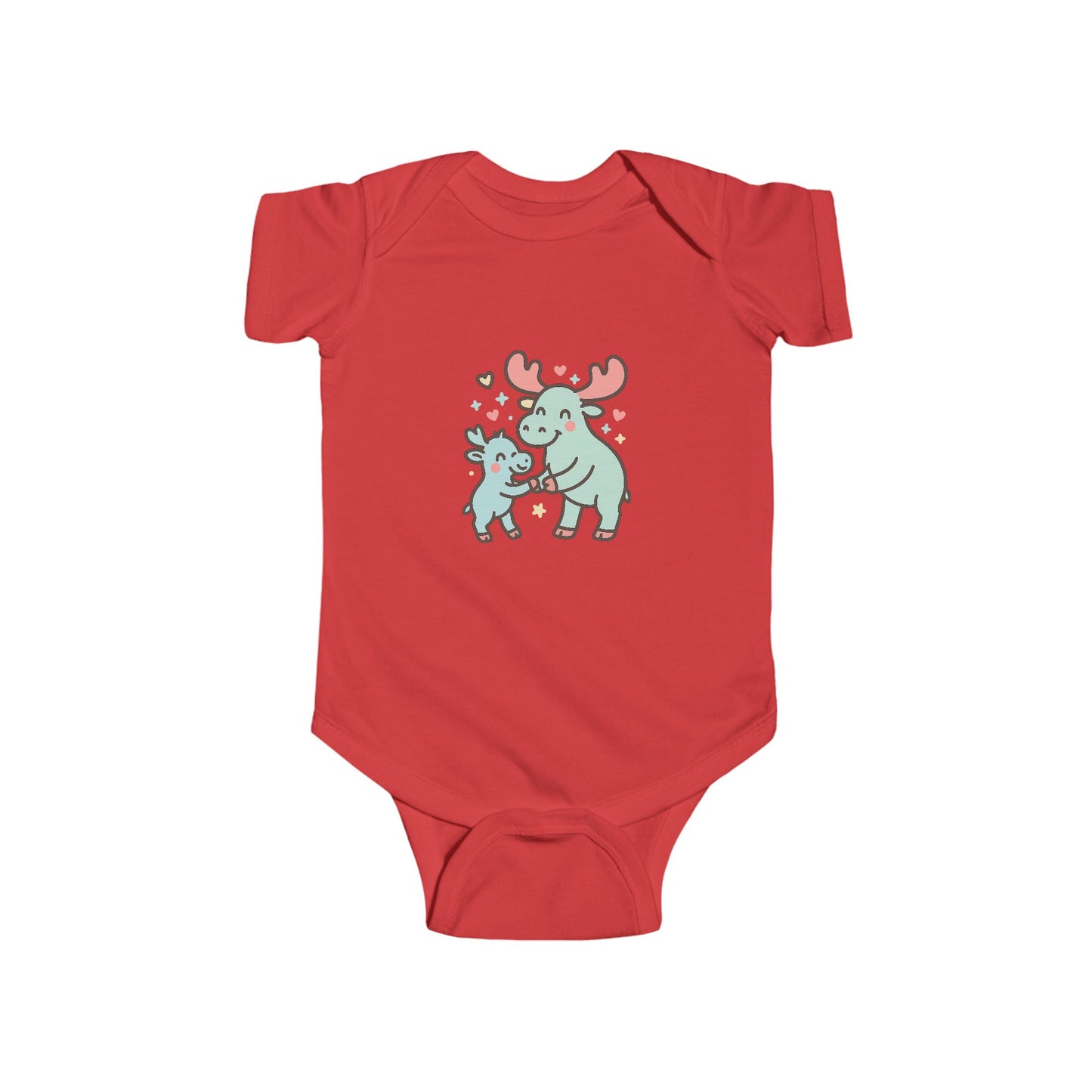 Baby Vest Infant Bodysuit - Cute Mom & Baby Moose Adorable Nursery Outfit