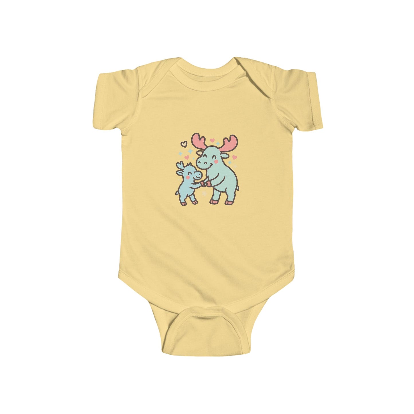 Baby Vest Infant Bodysuit - Cute Mom & Baby Moose Adorable Nursery Outfit