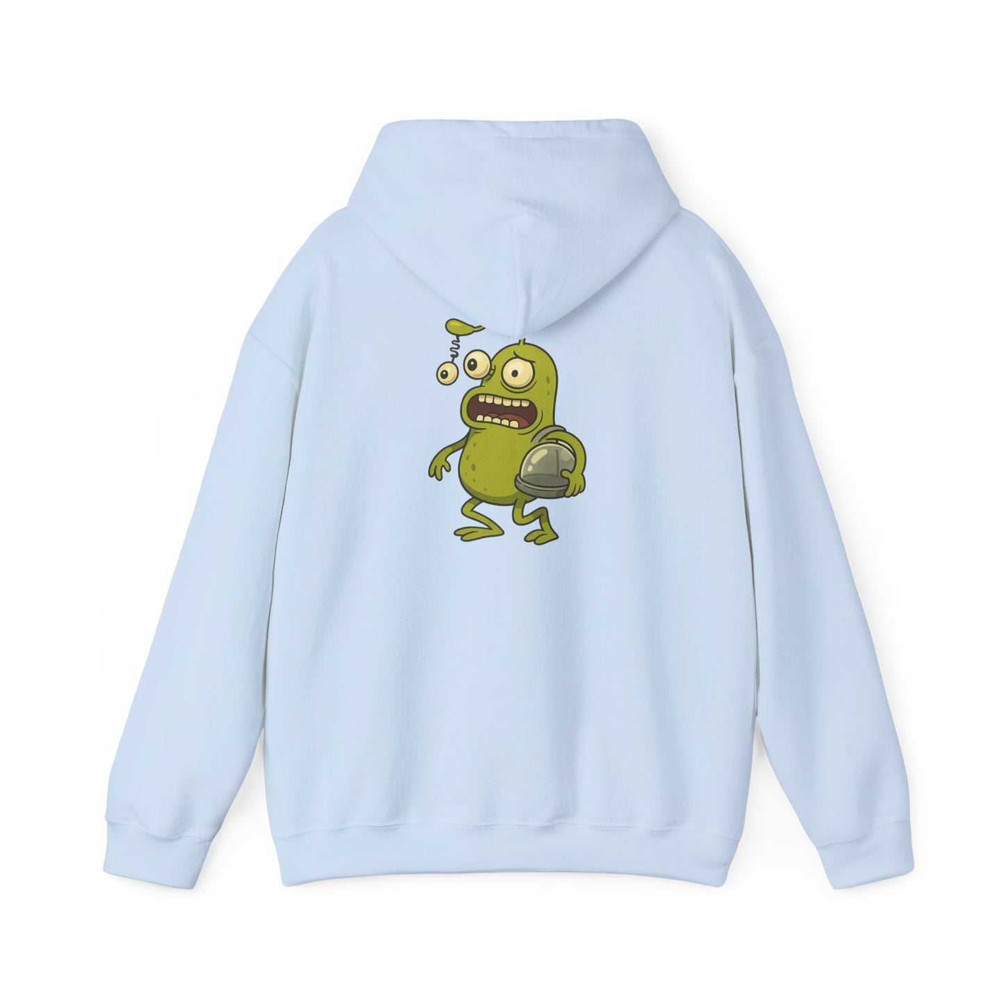 Alien Monster Hoodie — Cute Green Space Creature Graphic Hooded Sweatshirt
