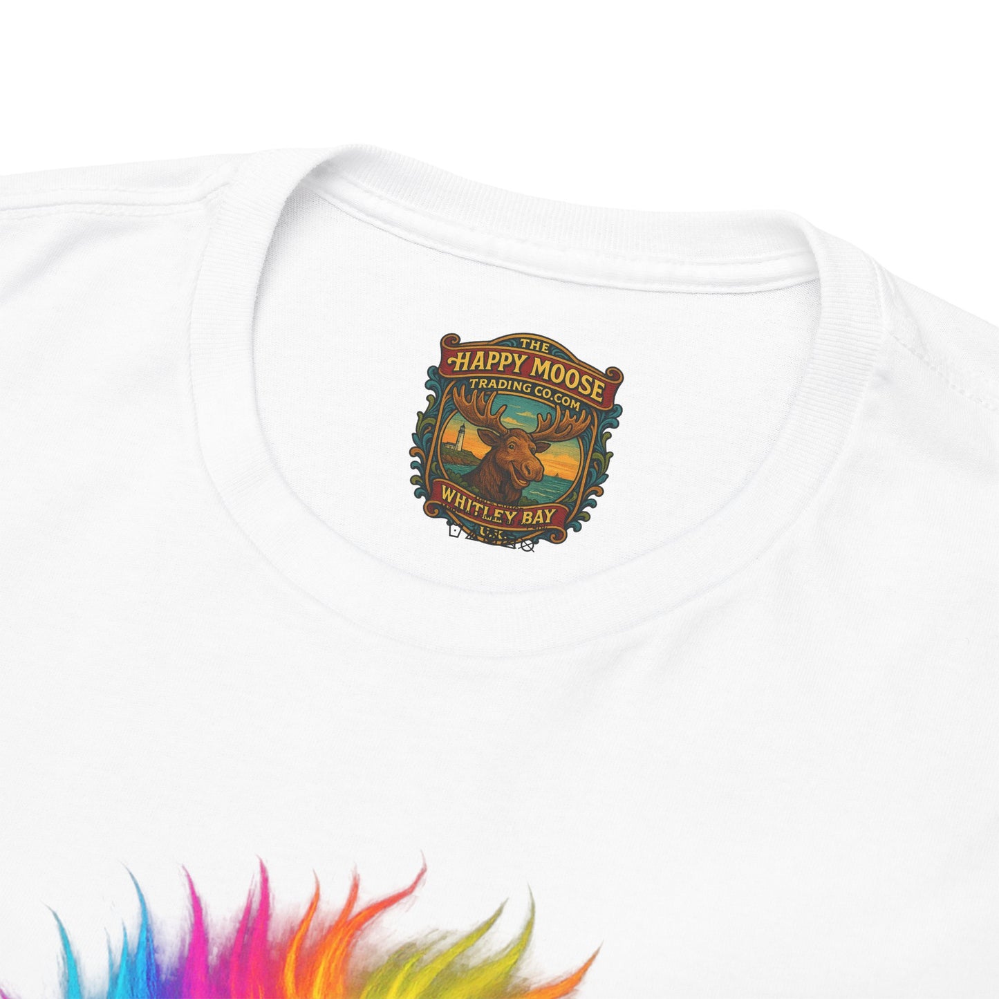 Rainbow Buffalo T-Shirt — Colorful Neon Bison Graphic Tee