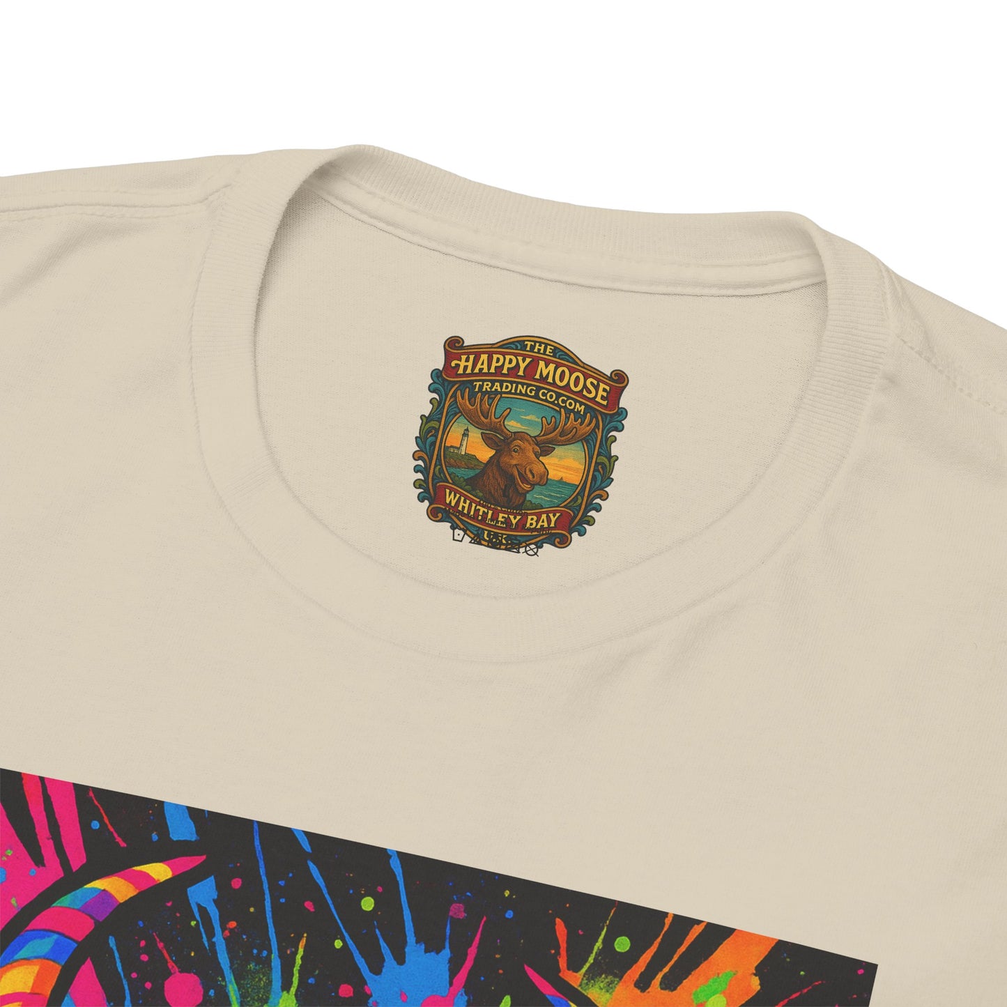 Psycadelic Highland Cow T-Shirt | Retro Rainbow Cow Art 1