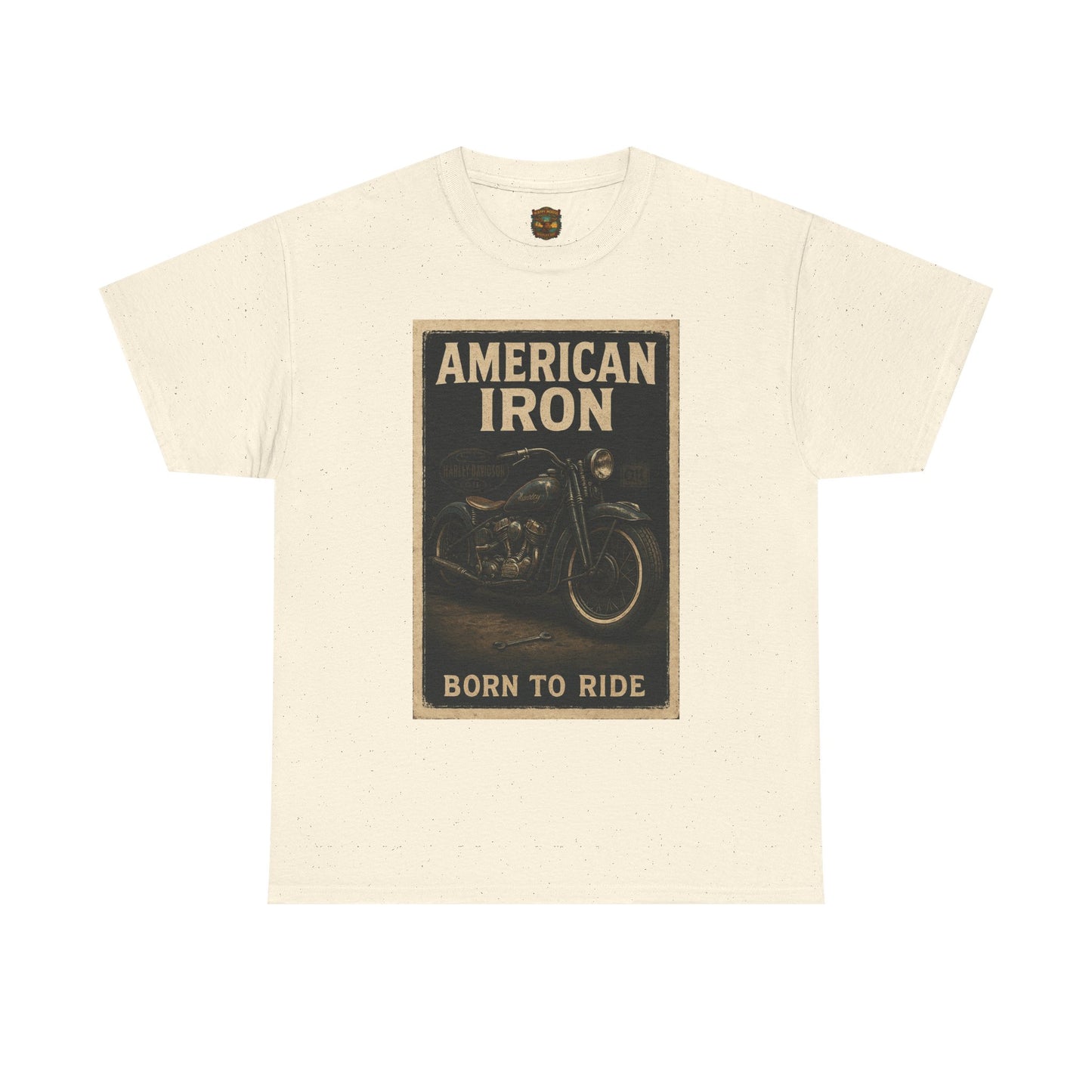 American Iron motorcycle poster Tee | Born to Ride vintage biker graphic T-Shirt