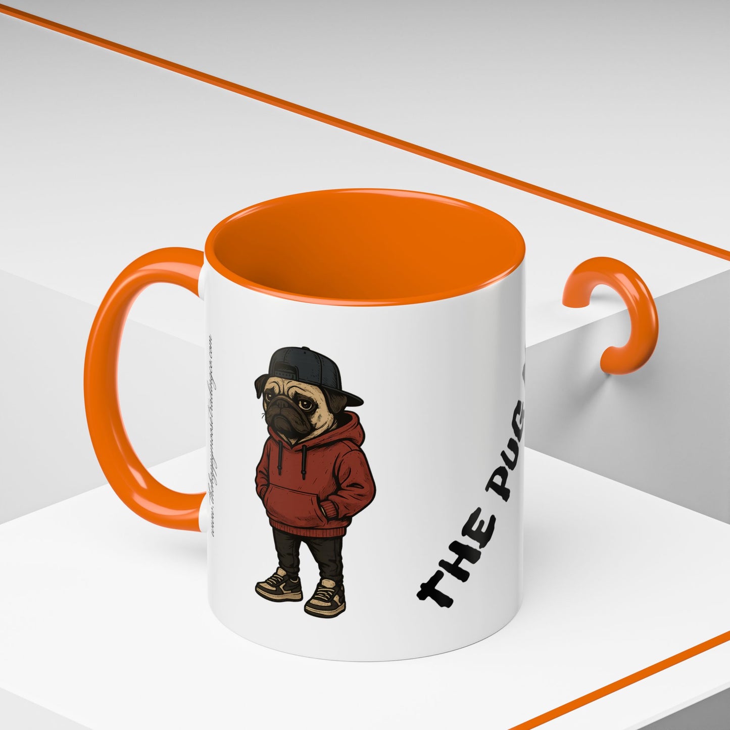 The Pug Mug Accent Coffee Mug — Cute Pug Cartoon Gift (11/15oz)