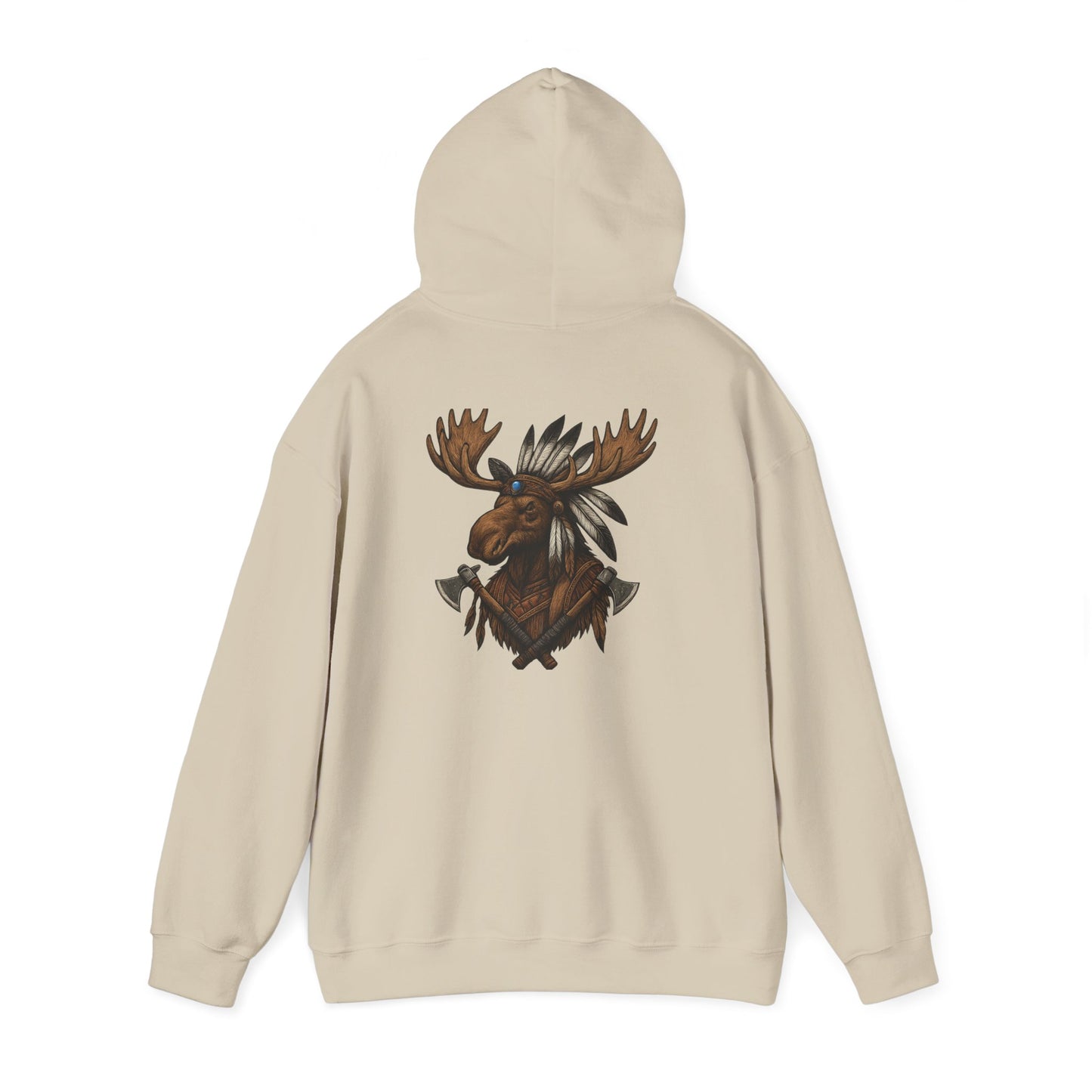 Indian Warrior Moose Hoodie