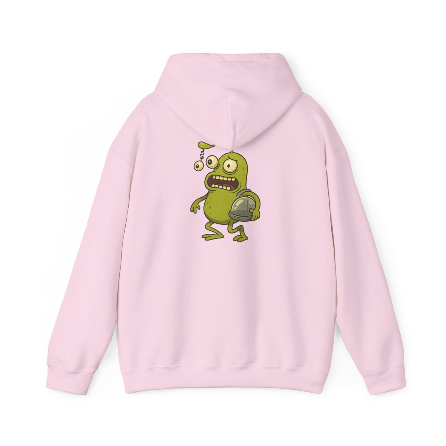 Alien Monster Hoodie — Cute Green Space Creature Graphic Hooded Sweatshirt