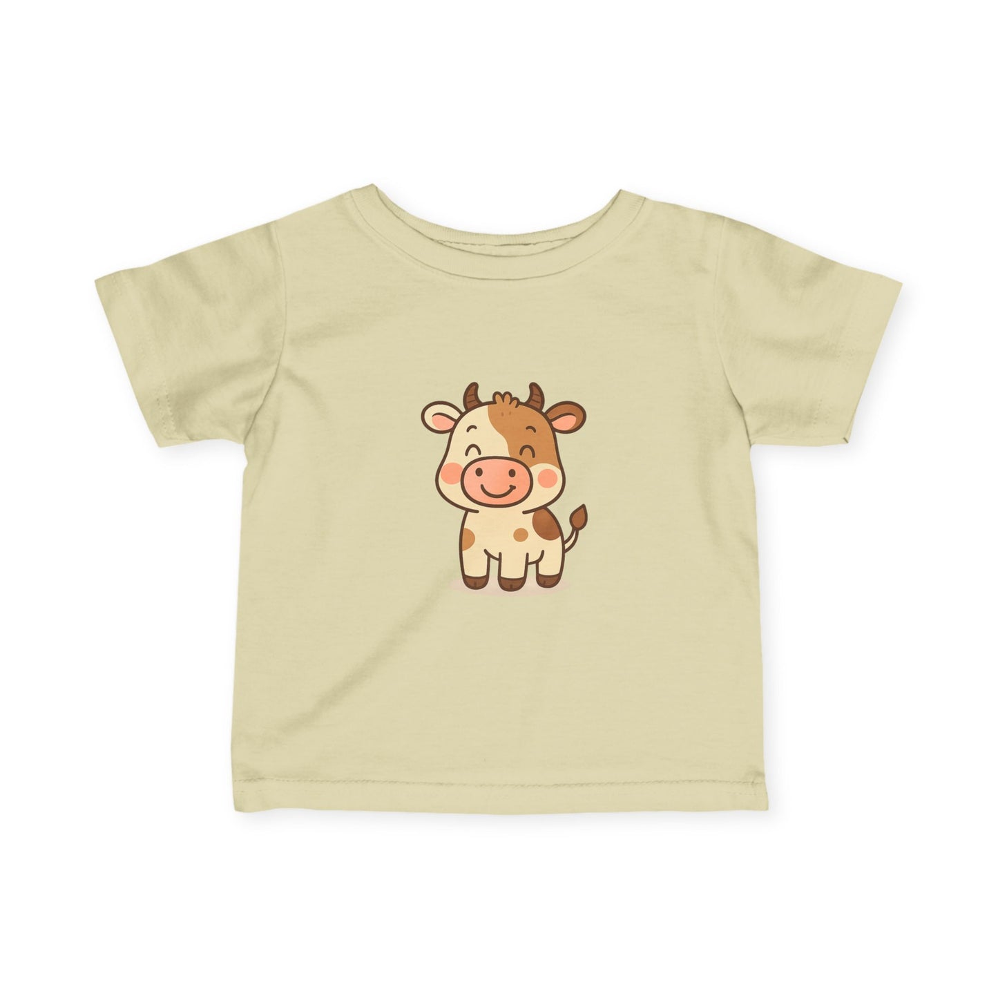 Cute Cartoon Cow Infant Tee - Baby Cow Graphic Shirt