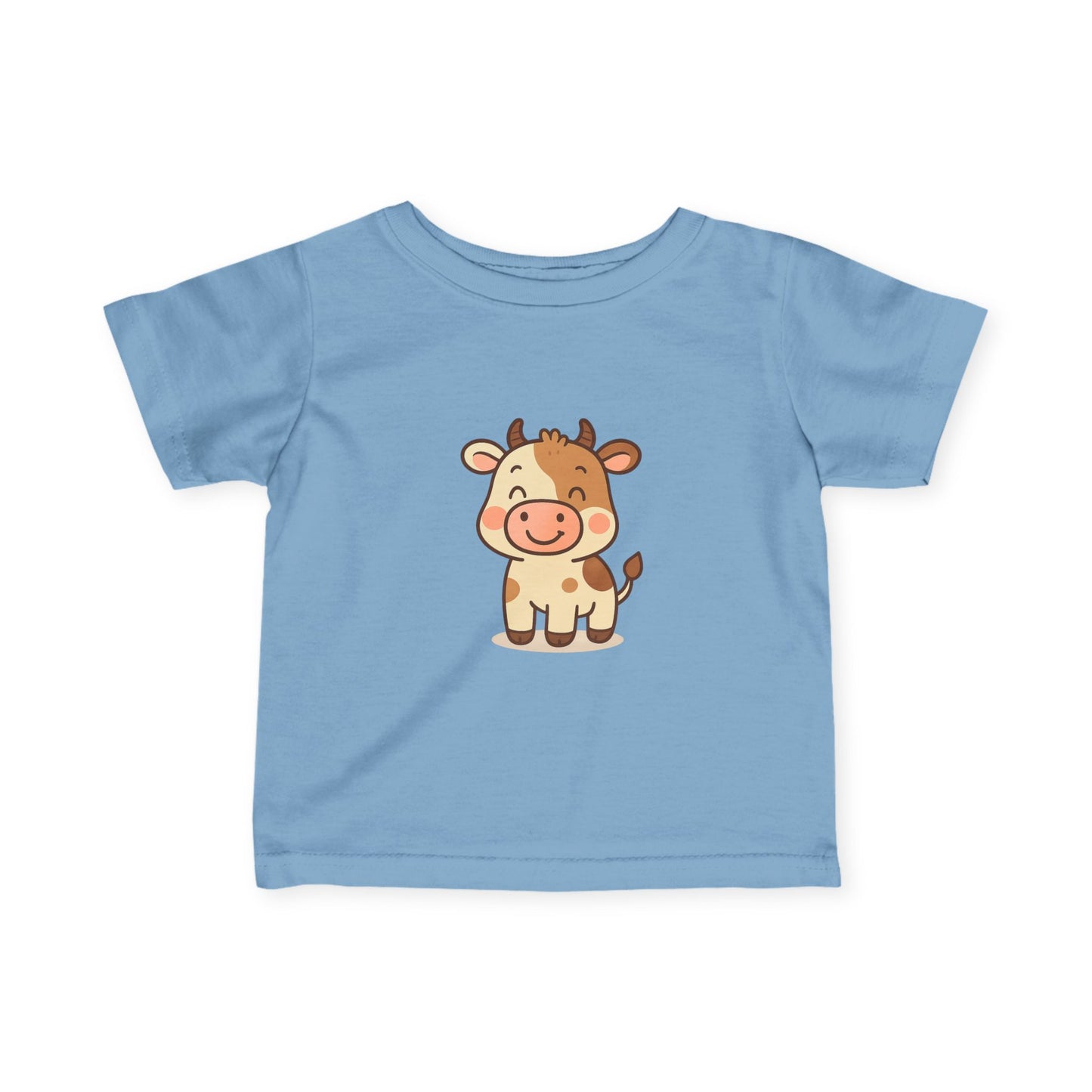 Cute Cartoon Cow Infant Tee - Baby Cow Graphic Shirt
