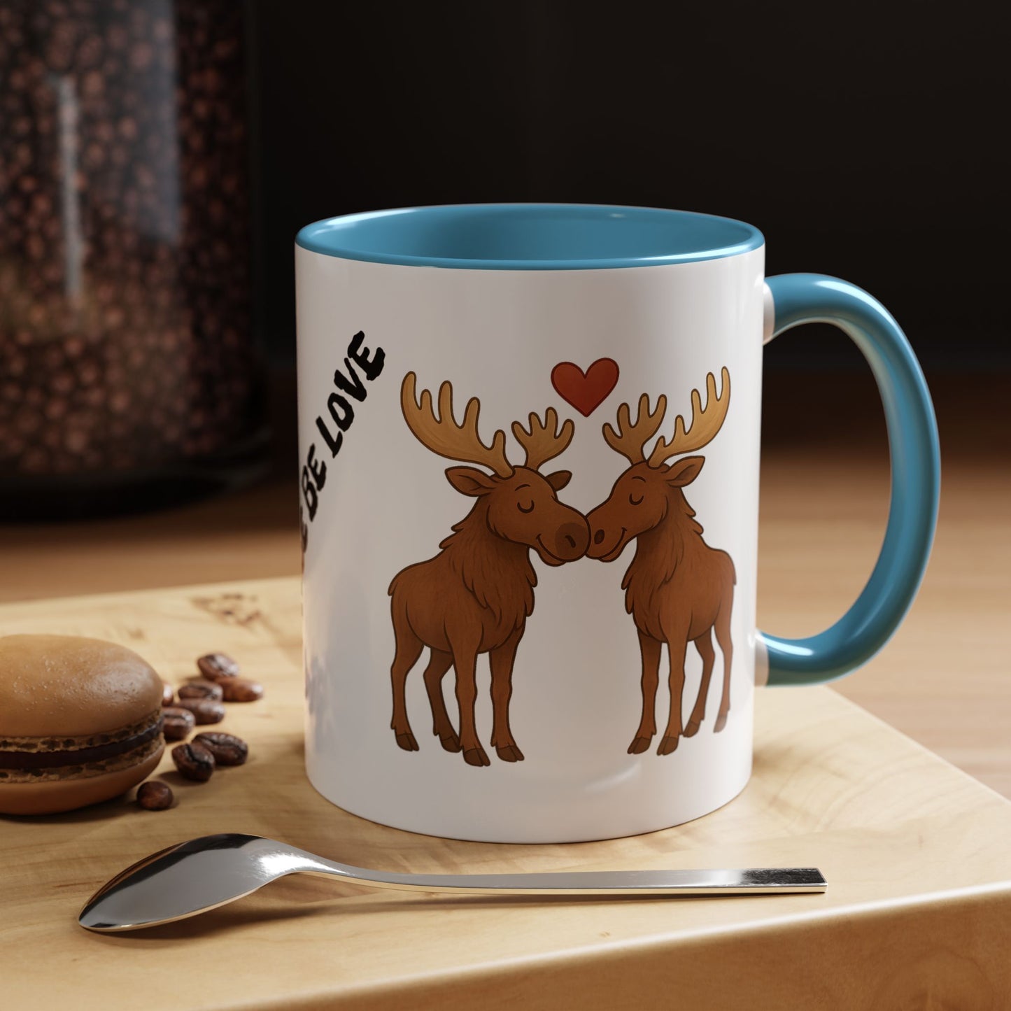 It Moose Be Love Coffee Mug — Cute Romantic Moose Couples Accent Mug (11/15oz)