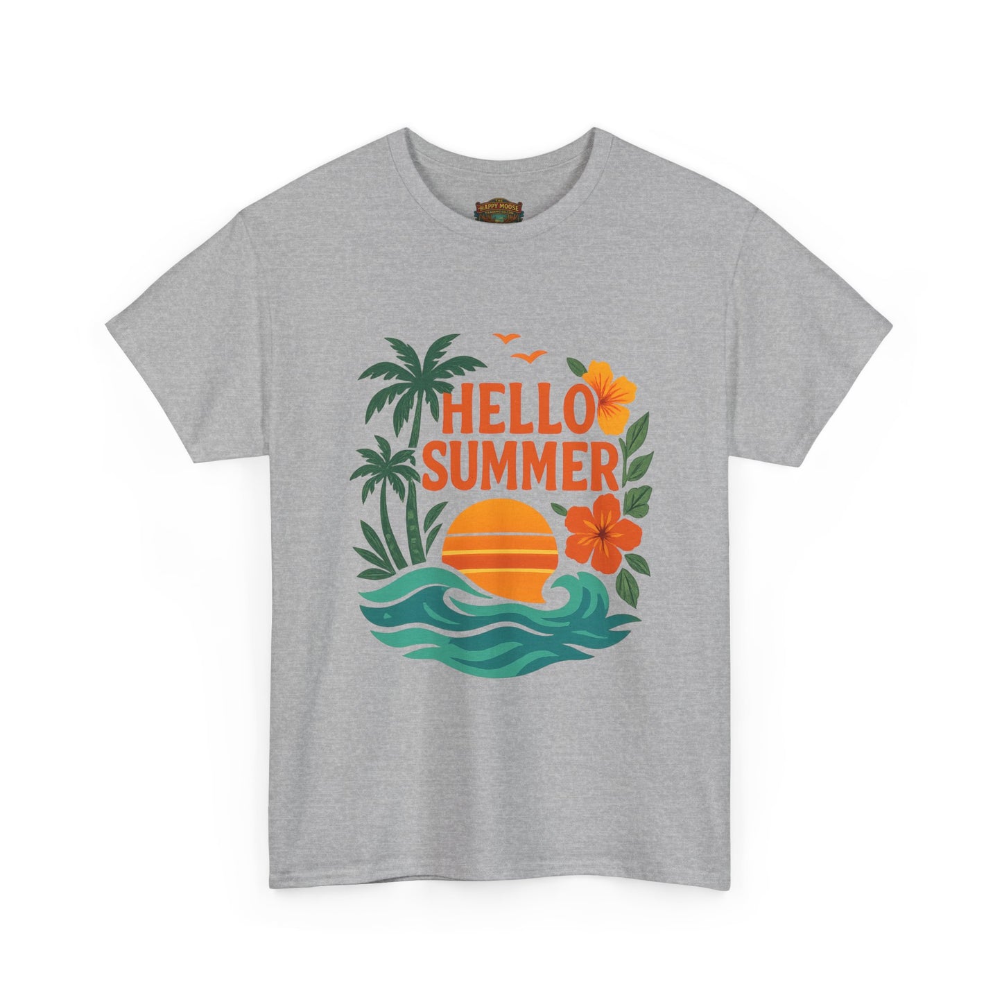 Hello Summer T-Shirt | Sunshine Text Graphic, Summer Vibes Tee
