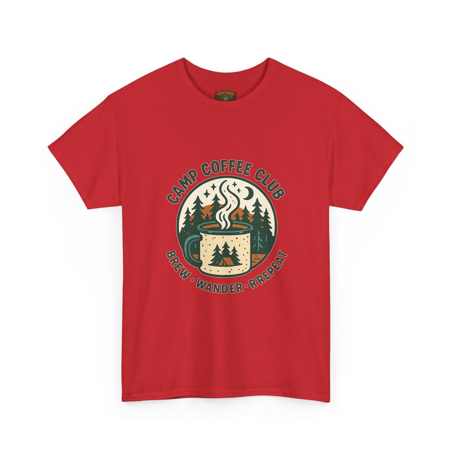 Camp Coffee T-Shirt — 'CAMP COFFEE' Retro Outdoor Tee
