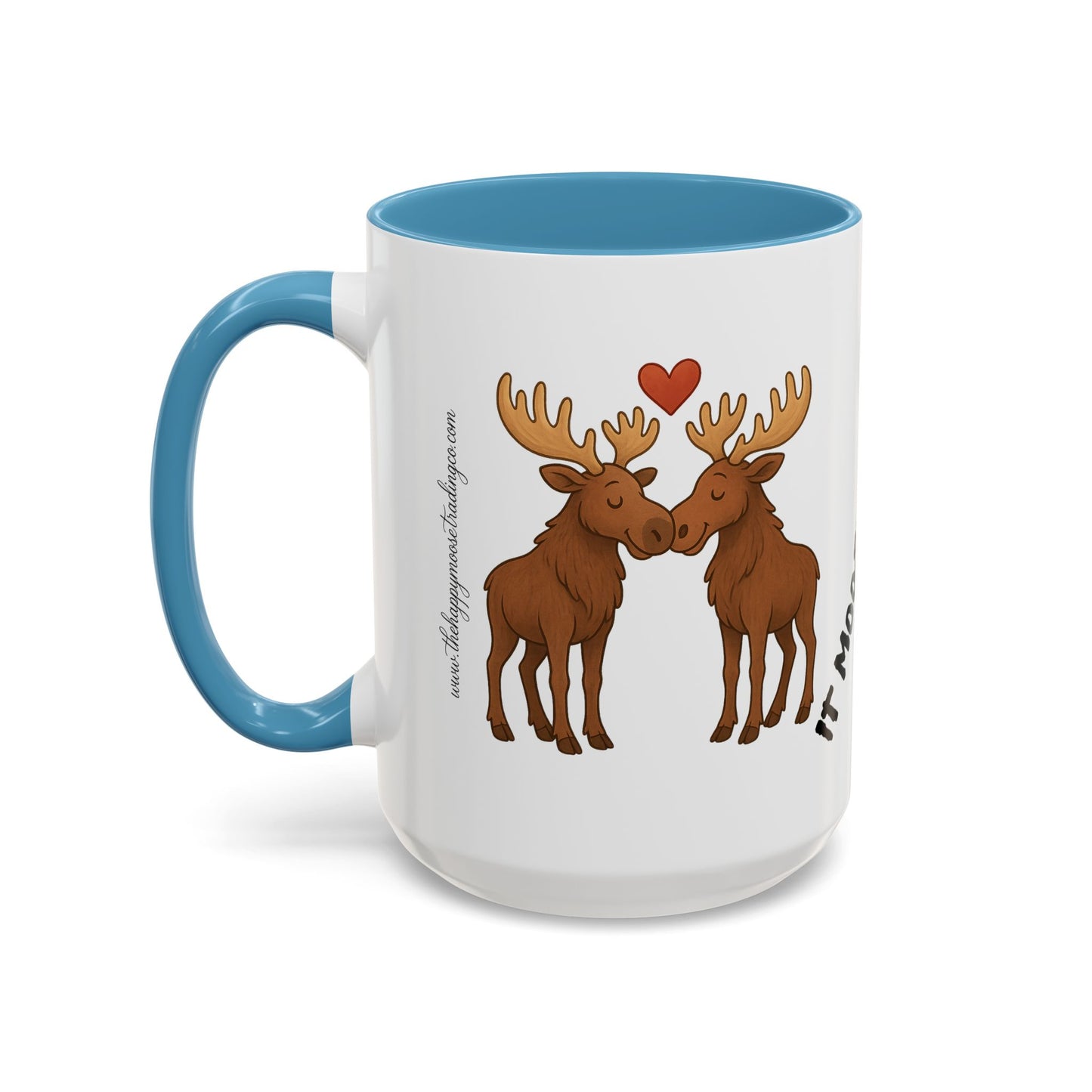It Moose Be Love Coffee Mug — Cute Romantic Moose Couples Accent Mug (11/15oz)