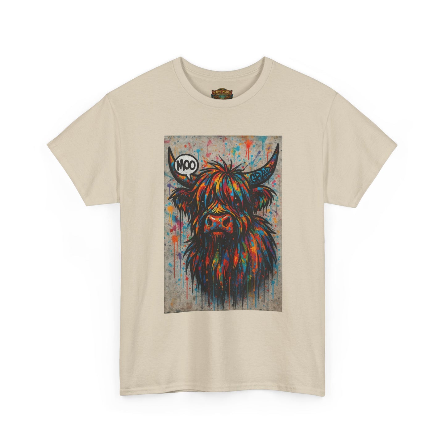 Psychedelic Highland Cow T-Shirt | Retro Rainbow Cow Art 7