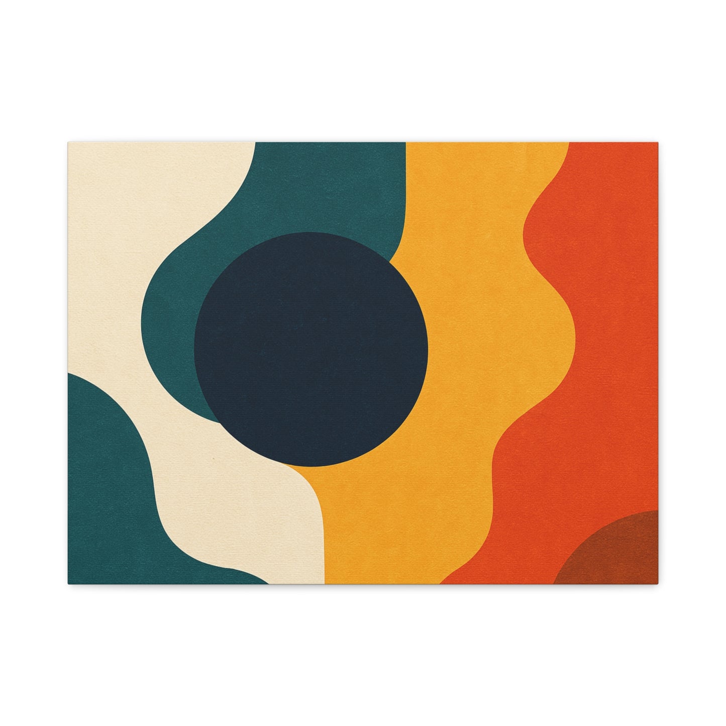 Abstract Retro Wave Matte Canvas Print — Mid Century Colorful Wall Art (Stretched 1.25")