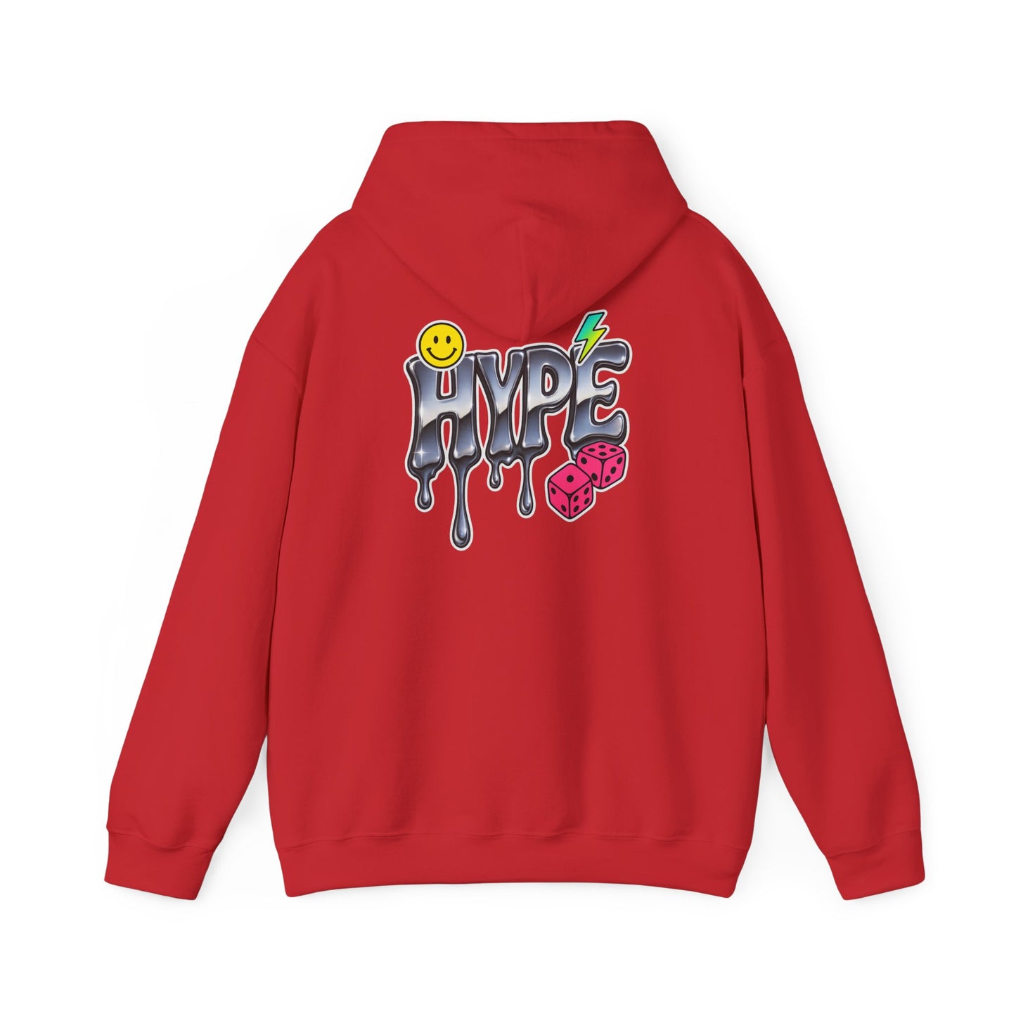 Hype Drip Hoodie — Graphic Streetwear Sweatshirt with Smiley & Dice