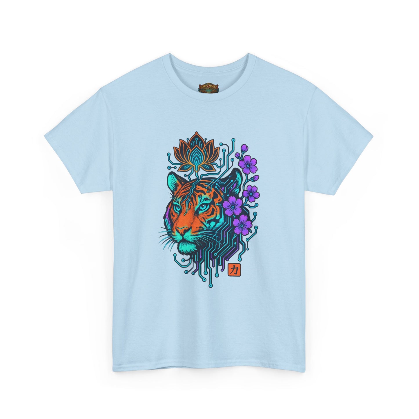 Tiger Graphic T-Shirt — Majestic Striped Cat Design