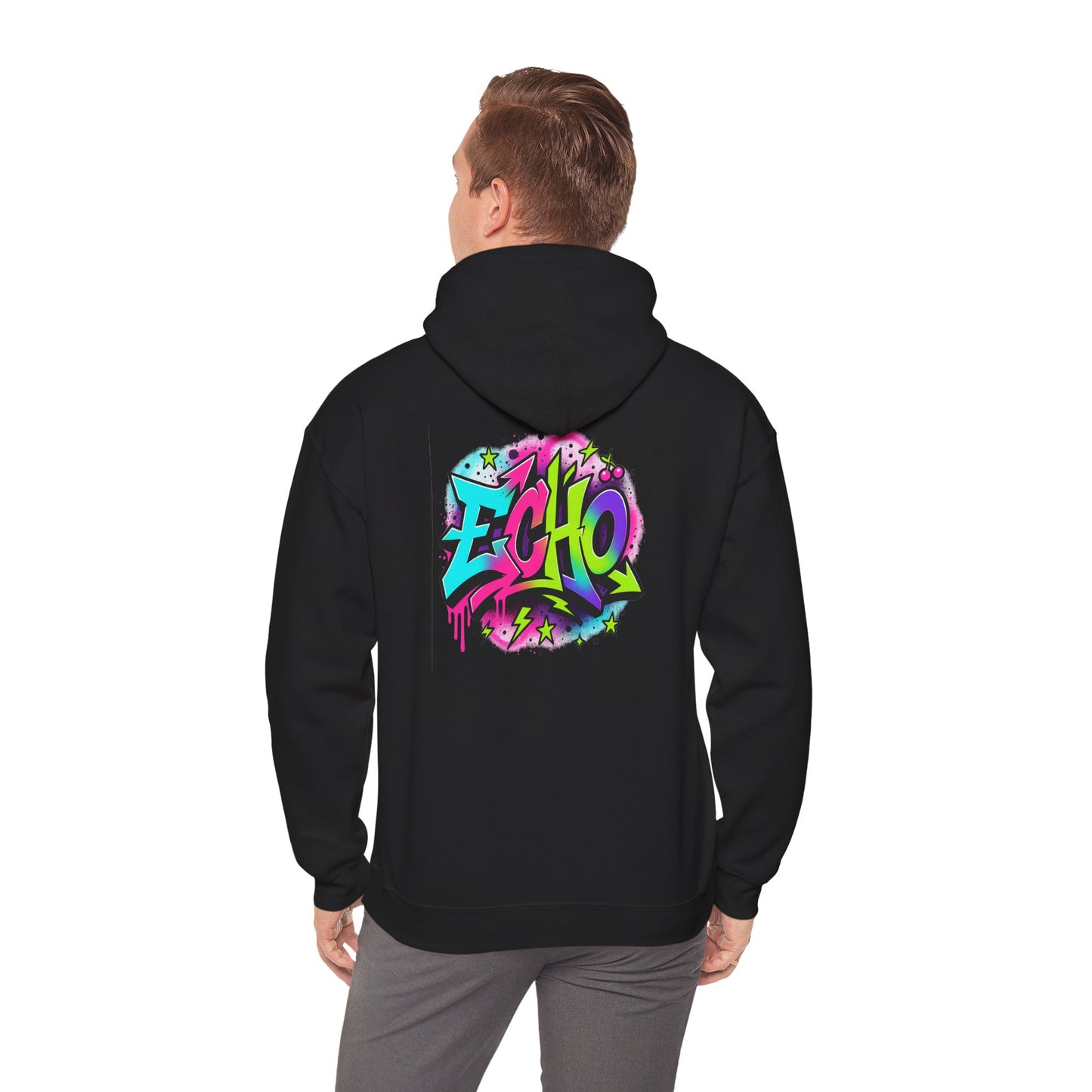 Graffiti "ECHO" Hoodie – Street Art Graphic Pullover