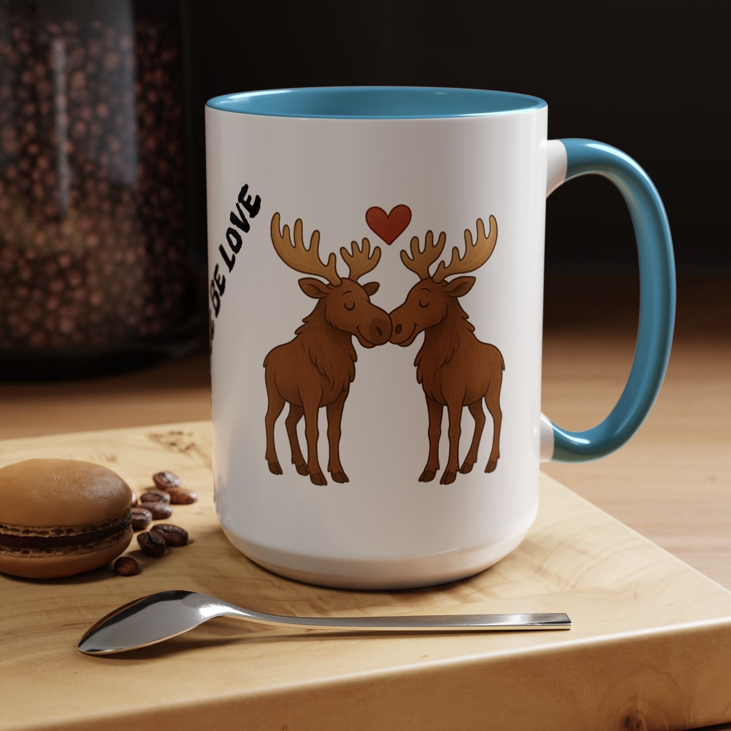It Moose Be Love Coffee Mug — Cute Romantic Moose Couples Accent Mug (11/15oz)
