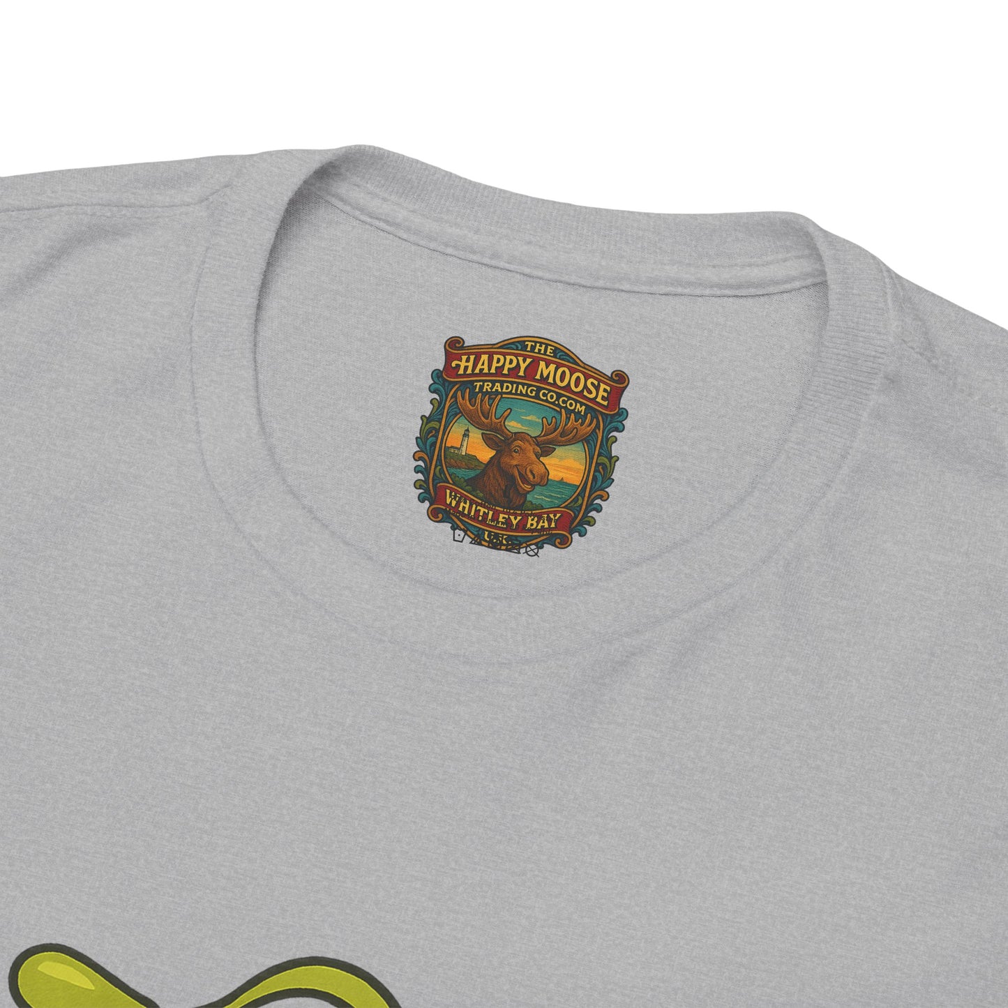 Green Alien Cartoon Tee | Funny Space Monster Illustration B