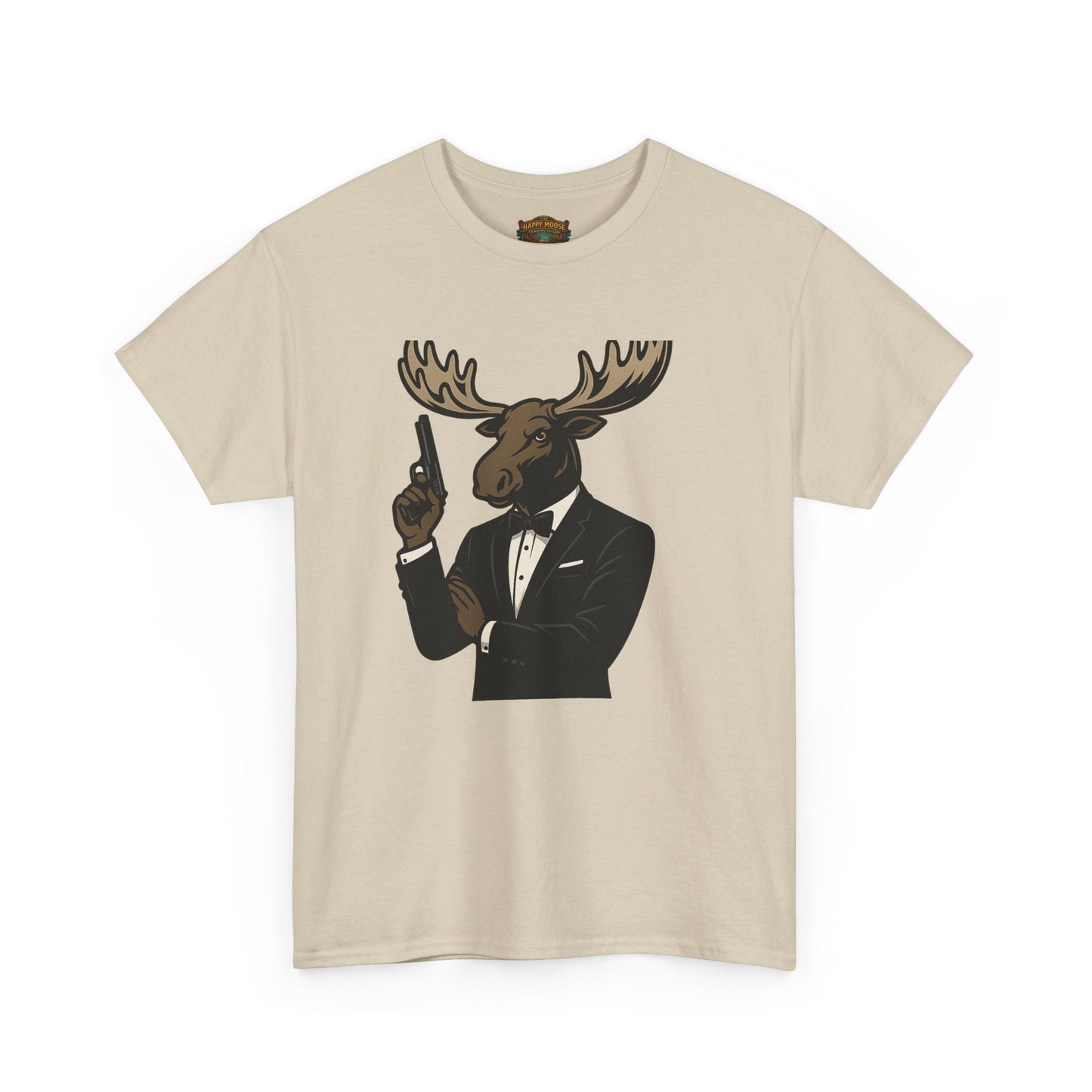 Moose in Tuxedo Graphic Tee — Gentlemen Moose Novelty T‑Shirt