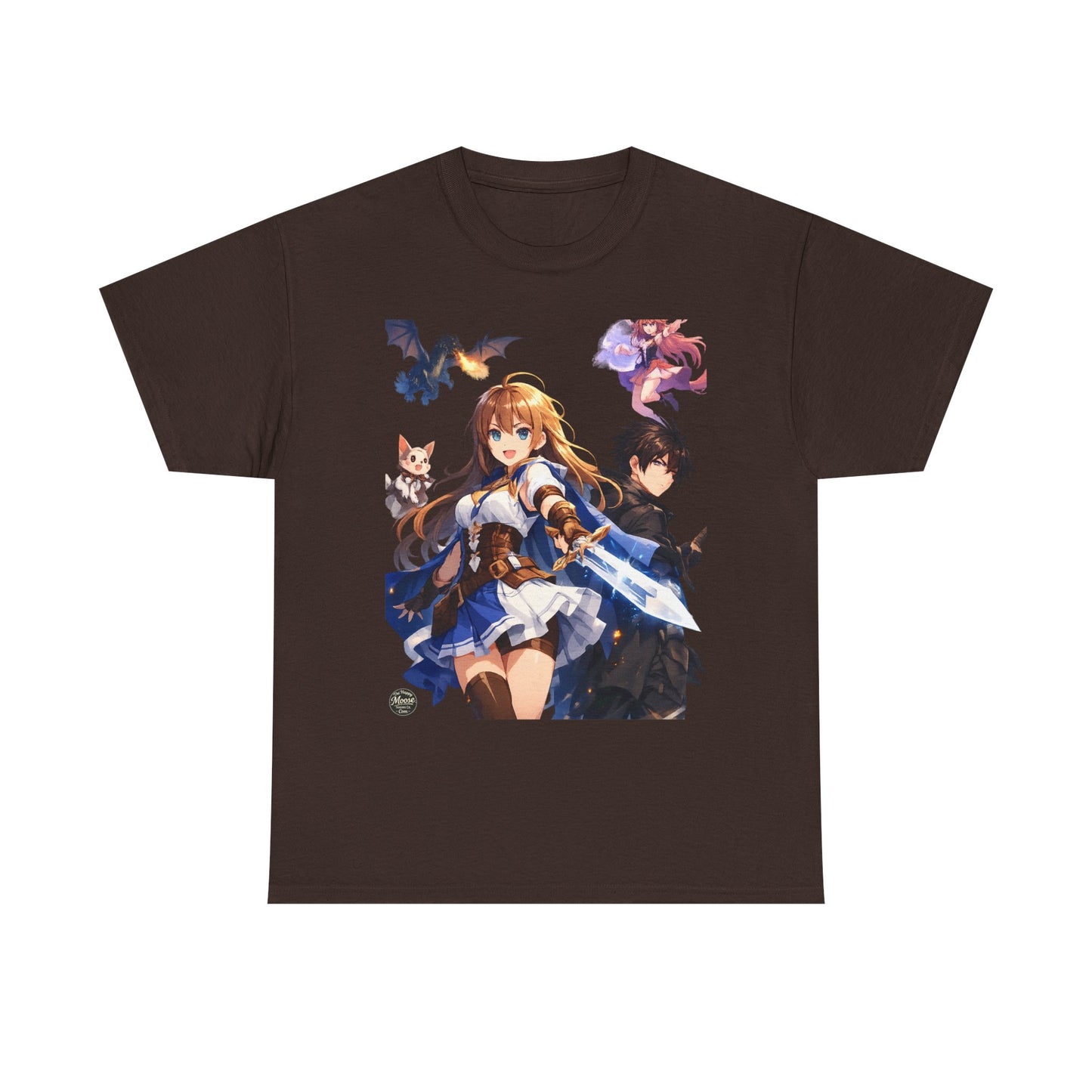 Fantasy Adventure Girl & Companion Anime T-Shirt #E002