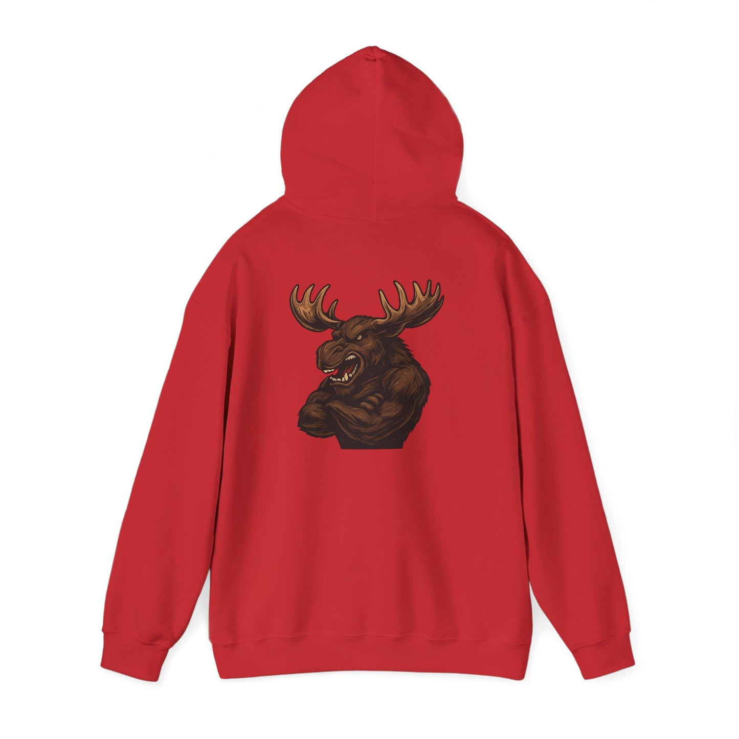 Ferocious Moose Head Graphic Hoodie — Bold Wilderness Outdoor Pullover