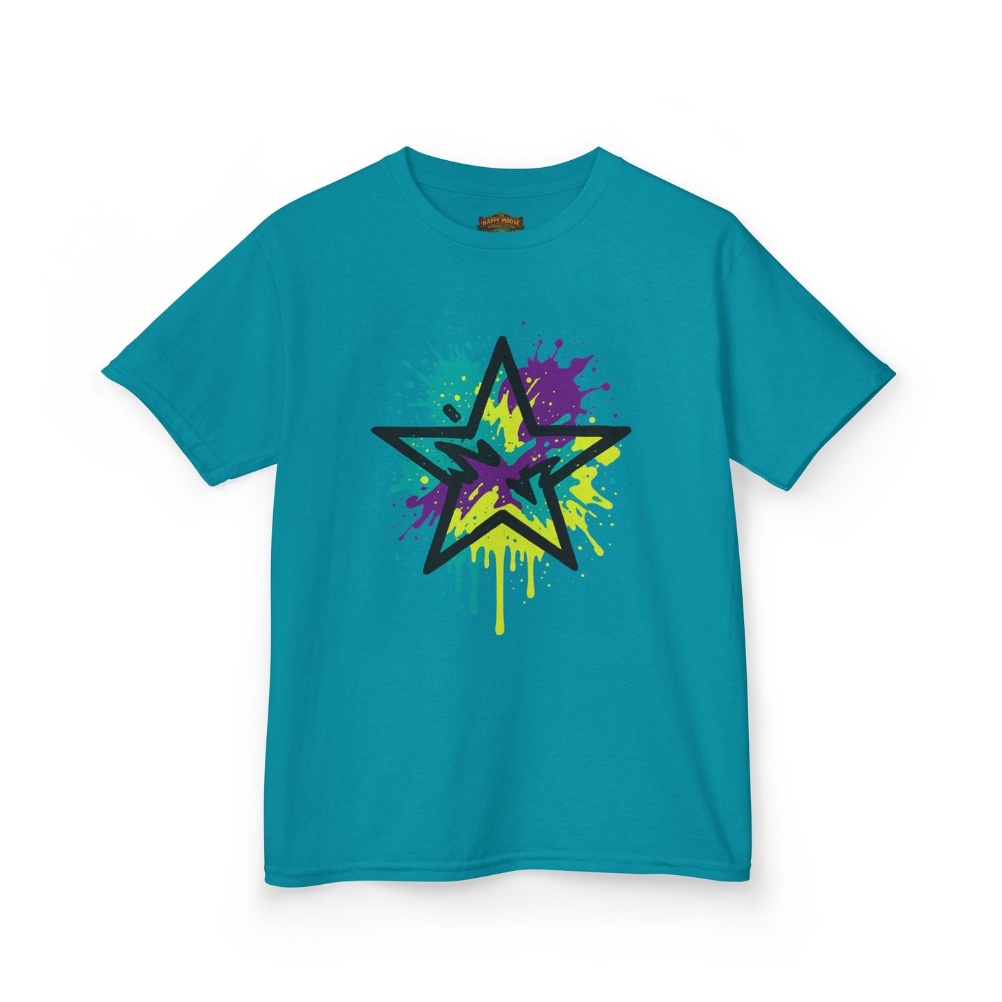 Kids Star Graffiti T-Shirt — Colorful Drip Street Art Tee