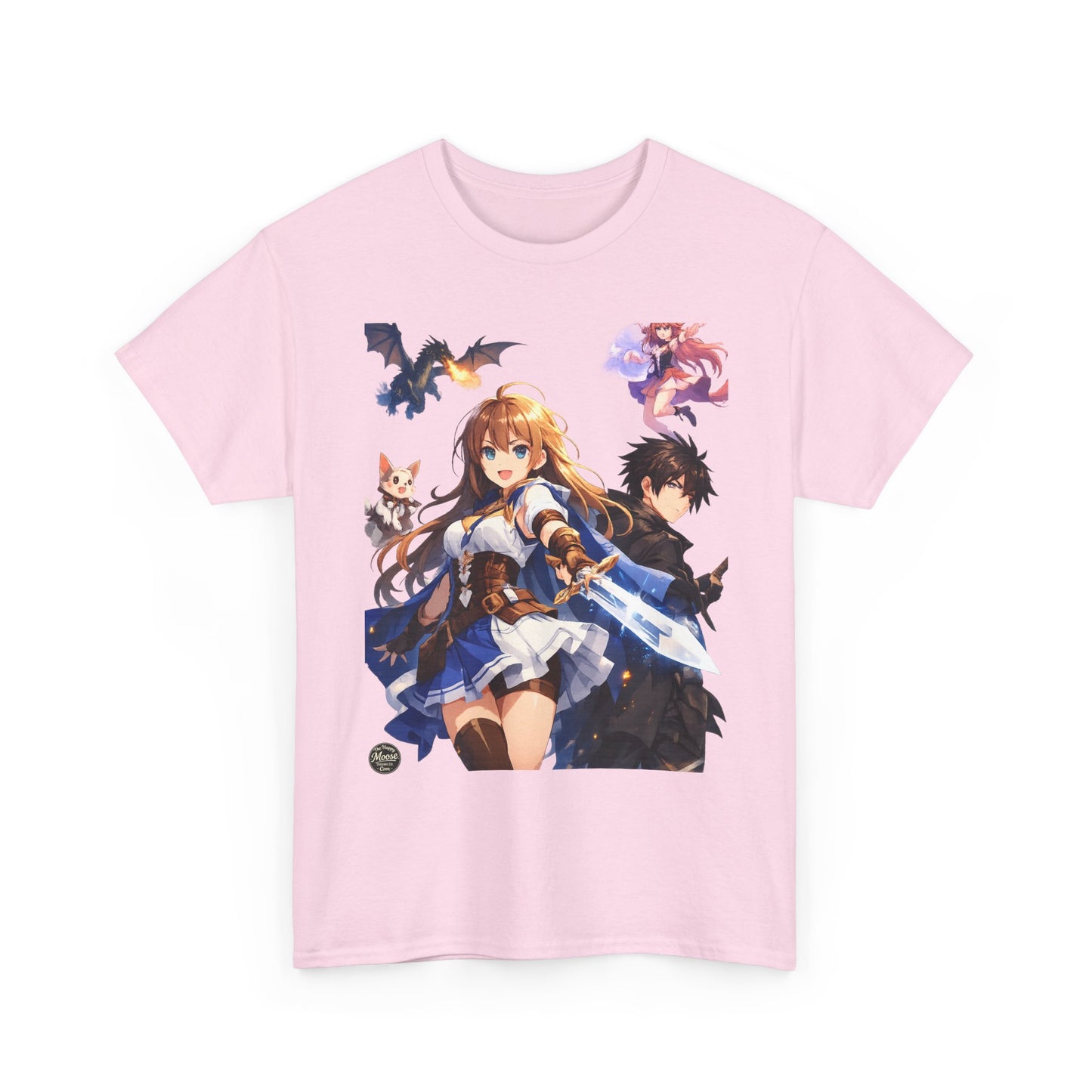 Fantasy Adventure Girl & Companion Anime T-Shirt #E002