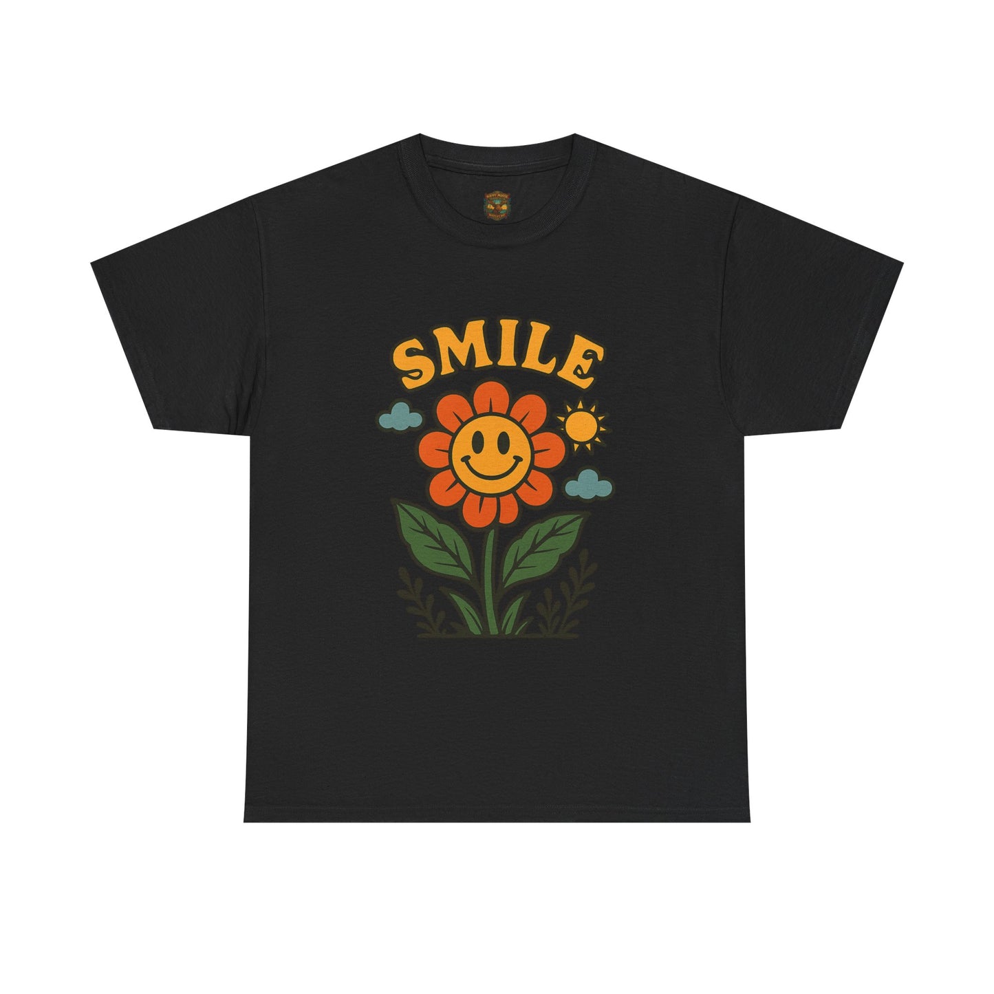 Smile With The Flowers T-Shirt | Floral Typography Tee