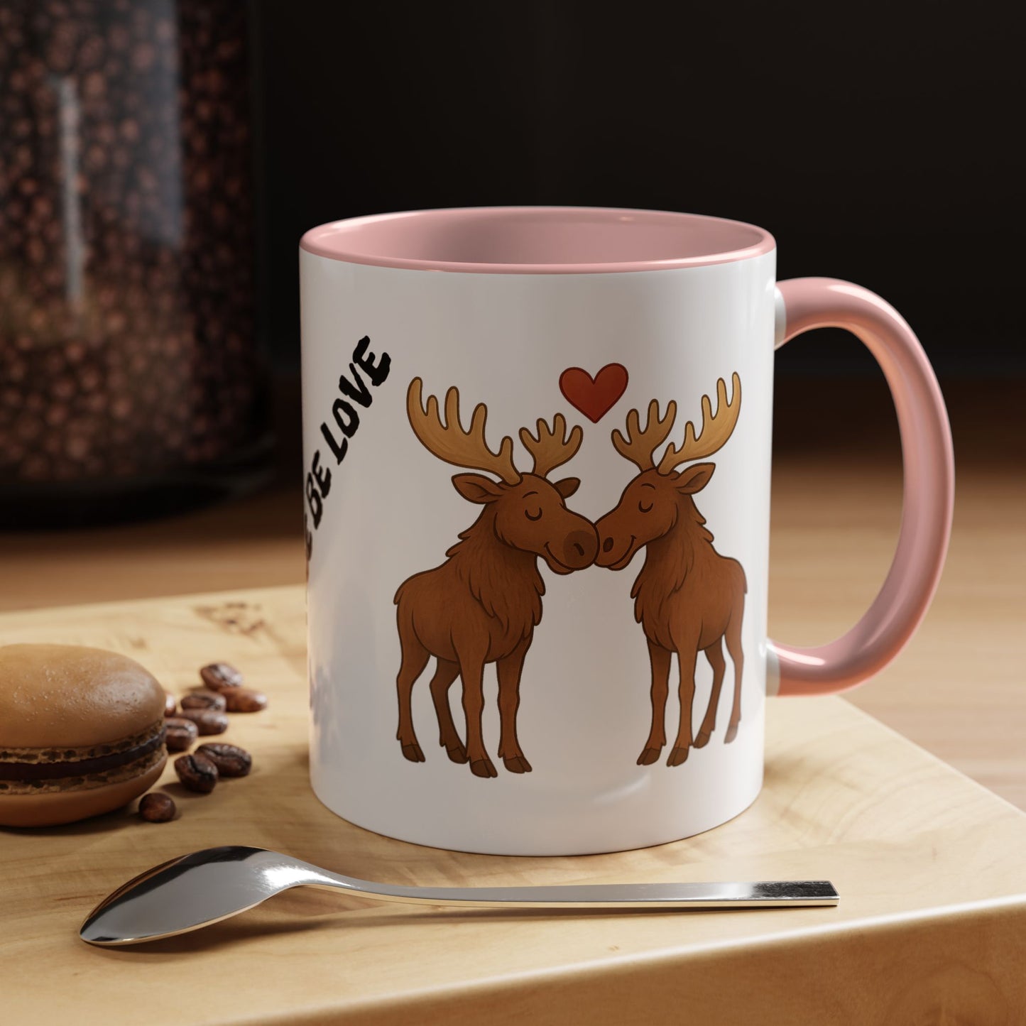 It Moose Be Love Coffee Mug — Cute Romantic Moose Couples Accent Mug (11/15oz)
