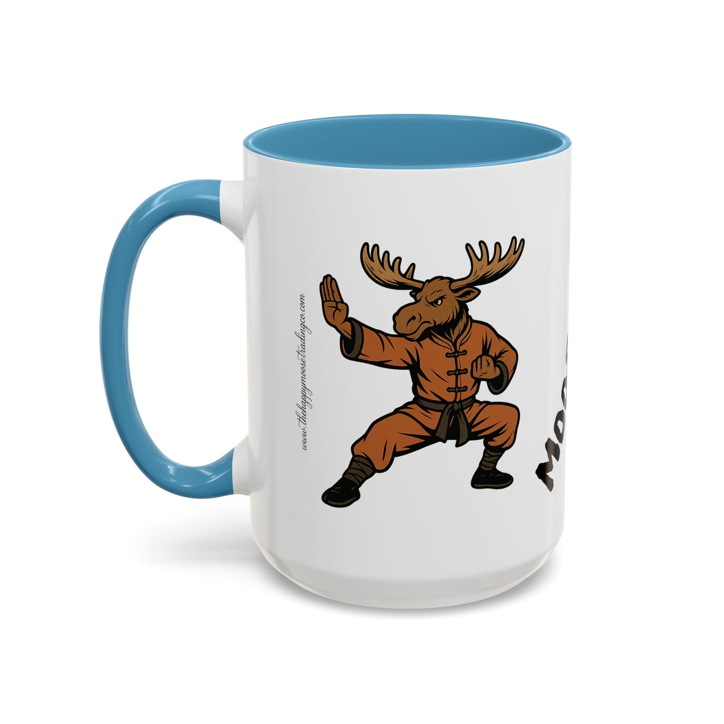 Moose Lee Martial Arts Accent Coffee Mug — Funny Moose Kung Fu 11/15oz