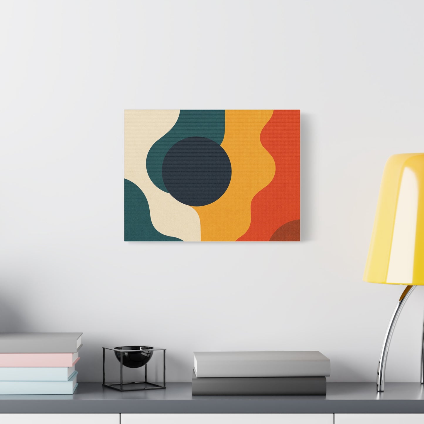 Abstract Retro Wave Matte Canvas Print — Mid Century Colorful Wall Art (Stretched 1.25")
