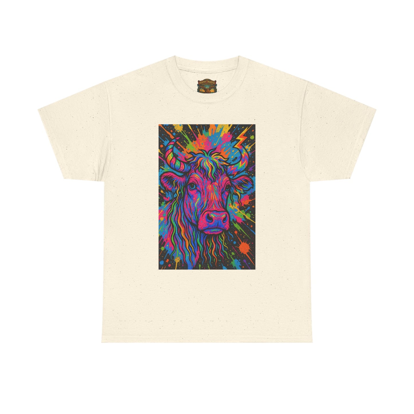 Psychedelic Highland Cow T-Shirt | Retro Rainbow Cow Art 4