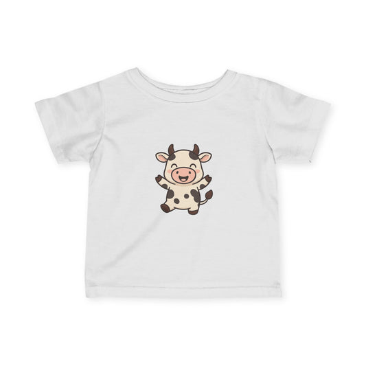 Cute Baby Cow Infant Tee — Adorable Cartoon Calf Bodysuit Shirt