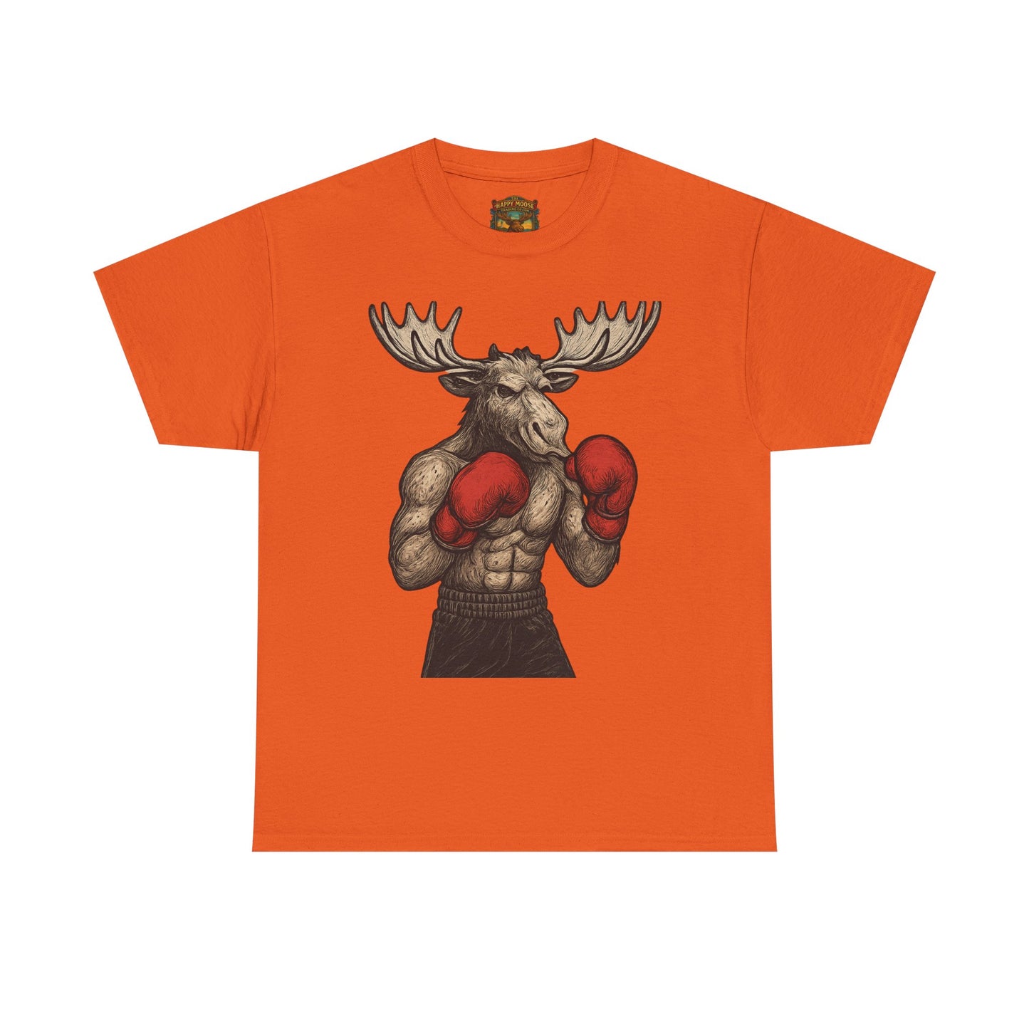 Boxing Moose T‑Shirt — Funny Wildlife Gym Tee for Men & Women