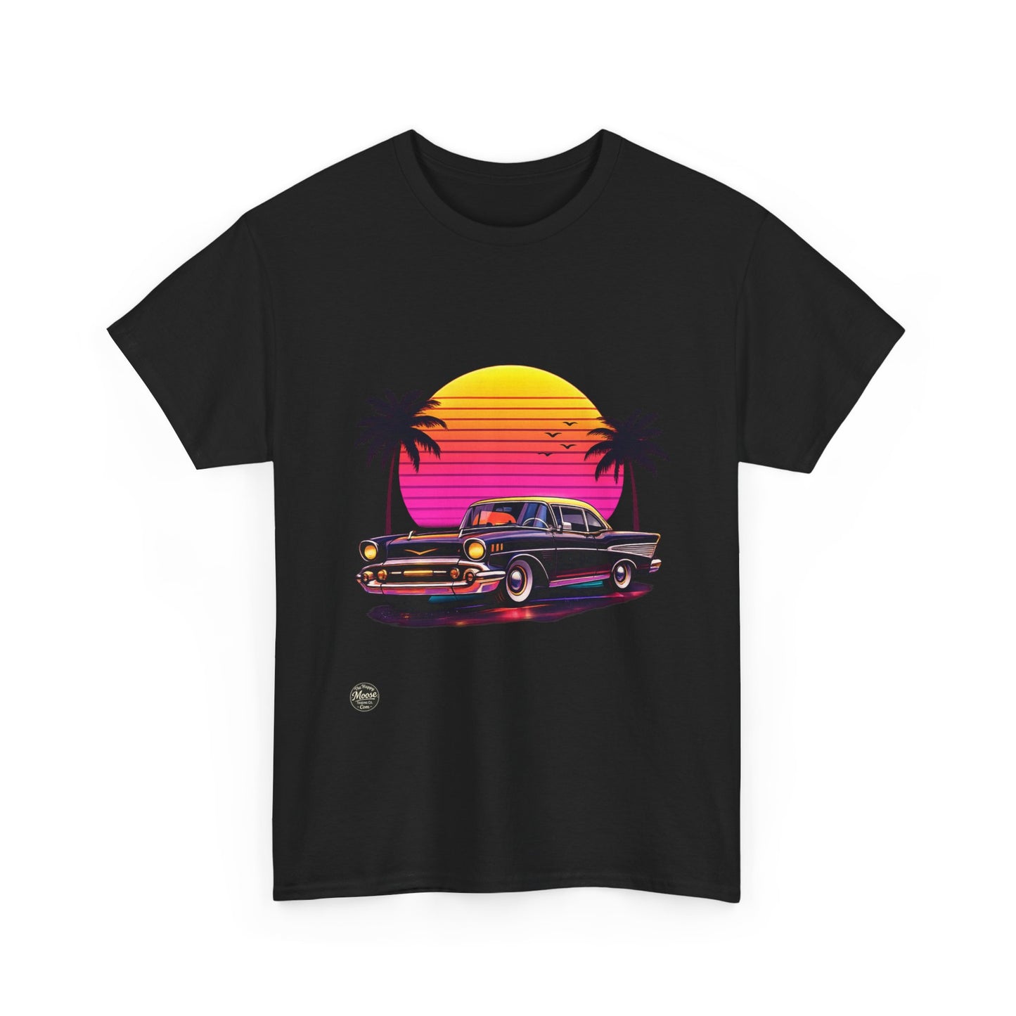 Retro Sunset Classic Car T‑Shirt  EC011