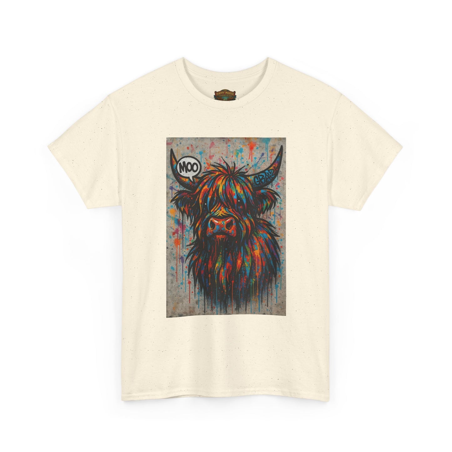 Psychedelic Highland Cow T-Shirt | Retro Rainbow Cow Art 7