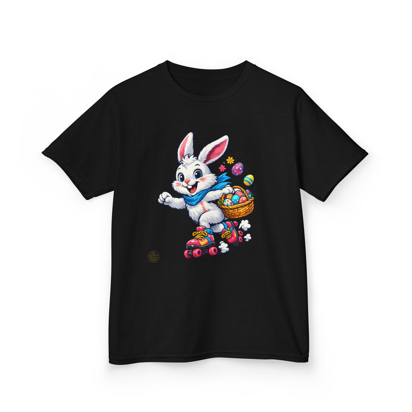 Kids Easter Bunny T-Shirt — Bunny with Easter Eggs Basket
