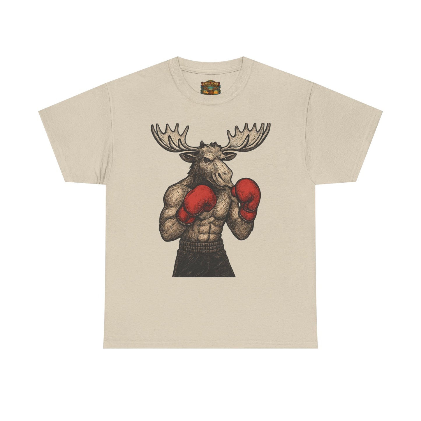 Boxing Moose T‑Shirt — Funny Wildlife Gym Tee for Men & Women