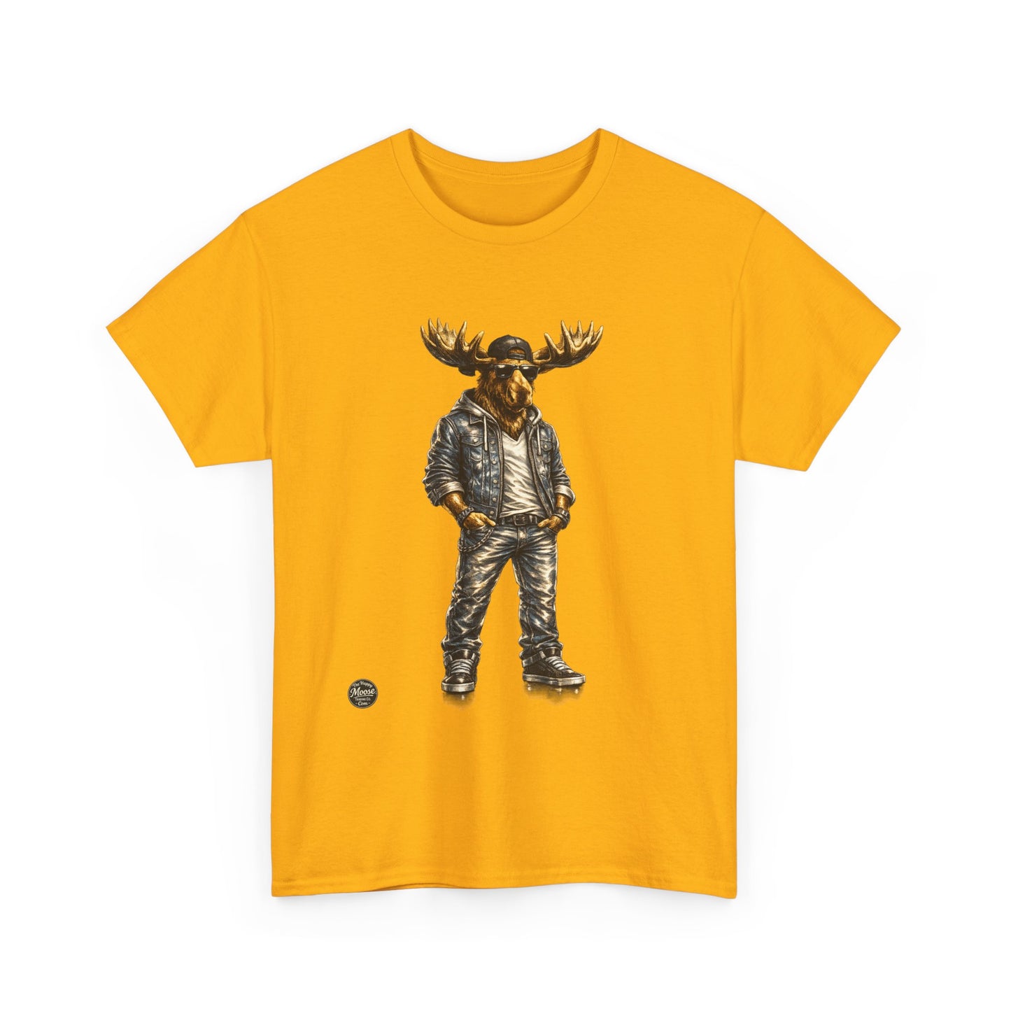 Rustic Urban Moose Graphic Tee — Outdoorsy Moose Illustration T-Shirt