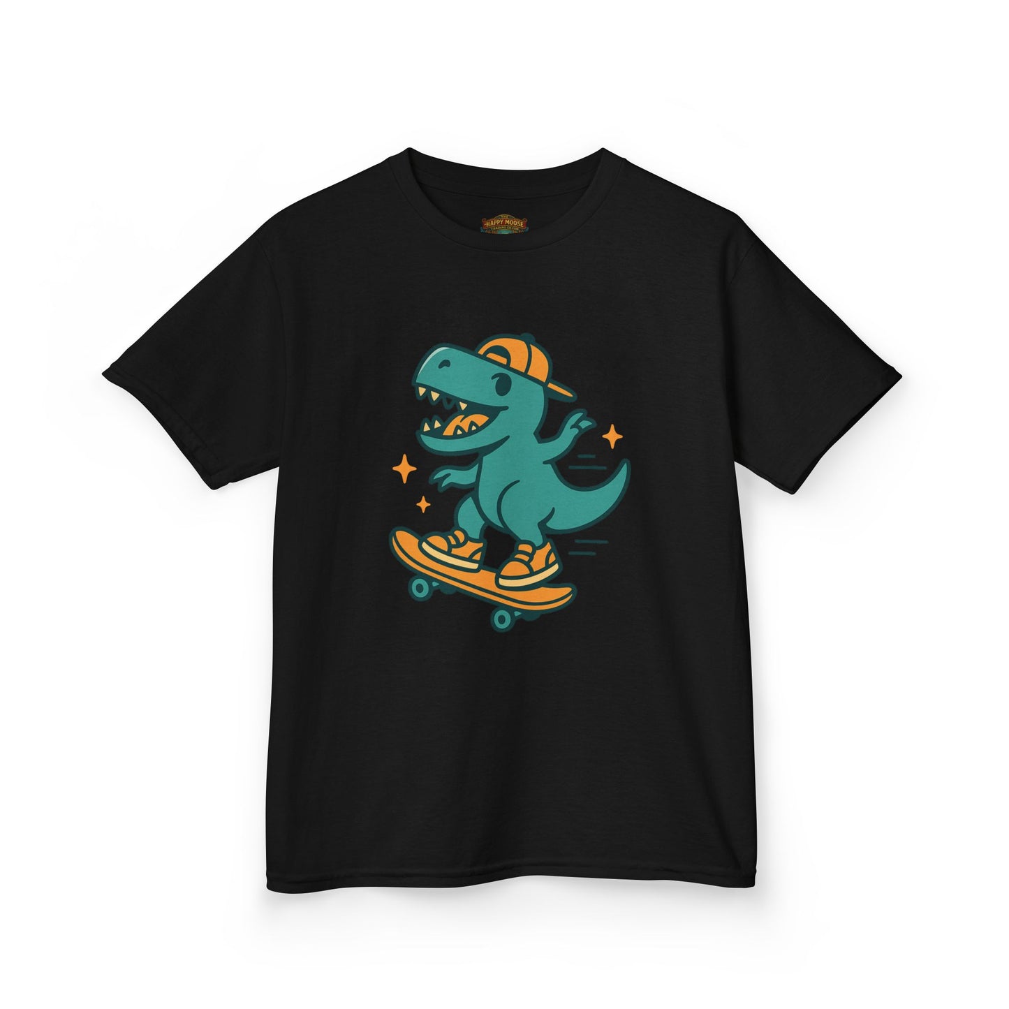 Kids Skateboarding Dino Tee — Cute Skateboard T‑Rex Graphic Shirt