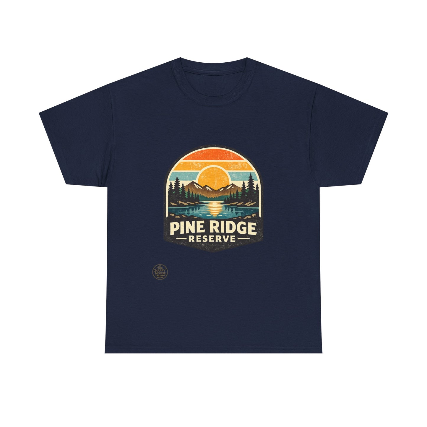 Pine Ridge Reserve TShirt — Vintage Sunset Mountain Camping T-Shirt