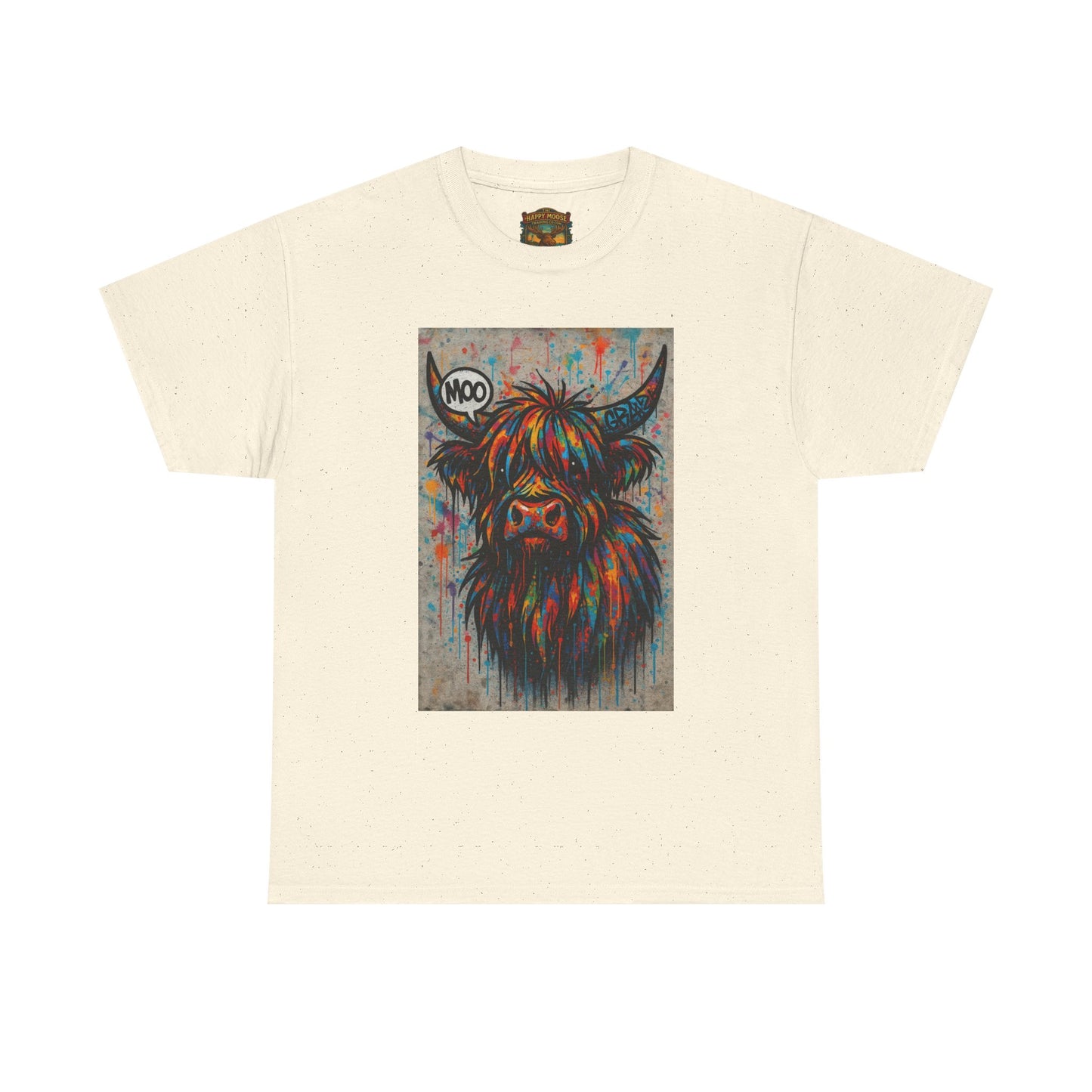 Psychedelic Highland Cow T-Shirt | Retro Rainbow Cow Art 7