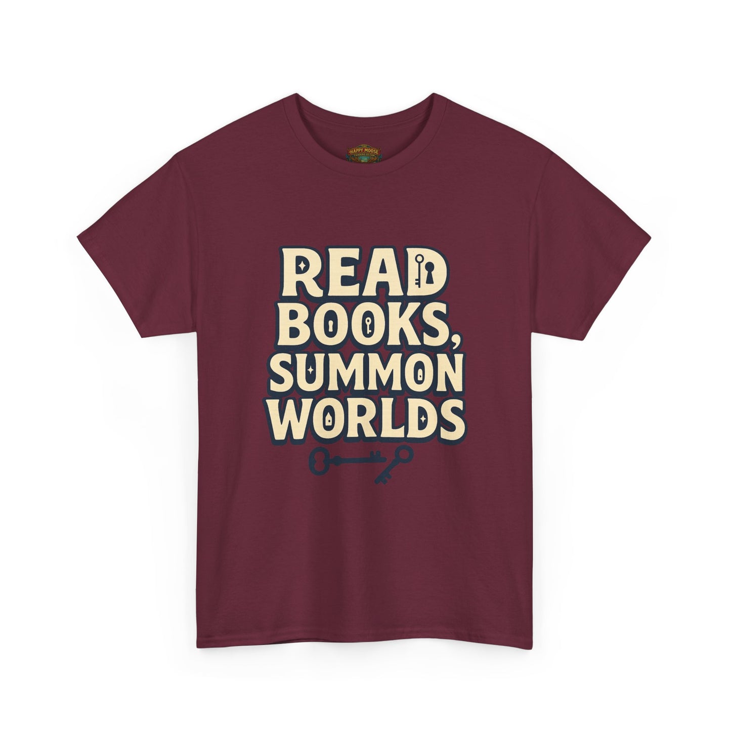 Read Books Summon Worlds T-Shirt — Literary Fantasy Book Lover Tee