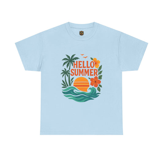 Hello Summer T-Shirt | Hello Summer Graphic Tee, Summer Slogan Shirt