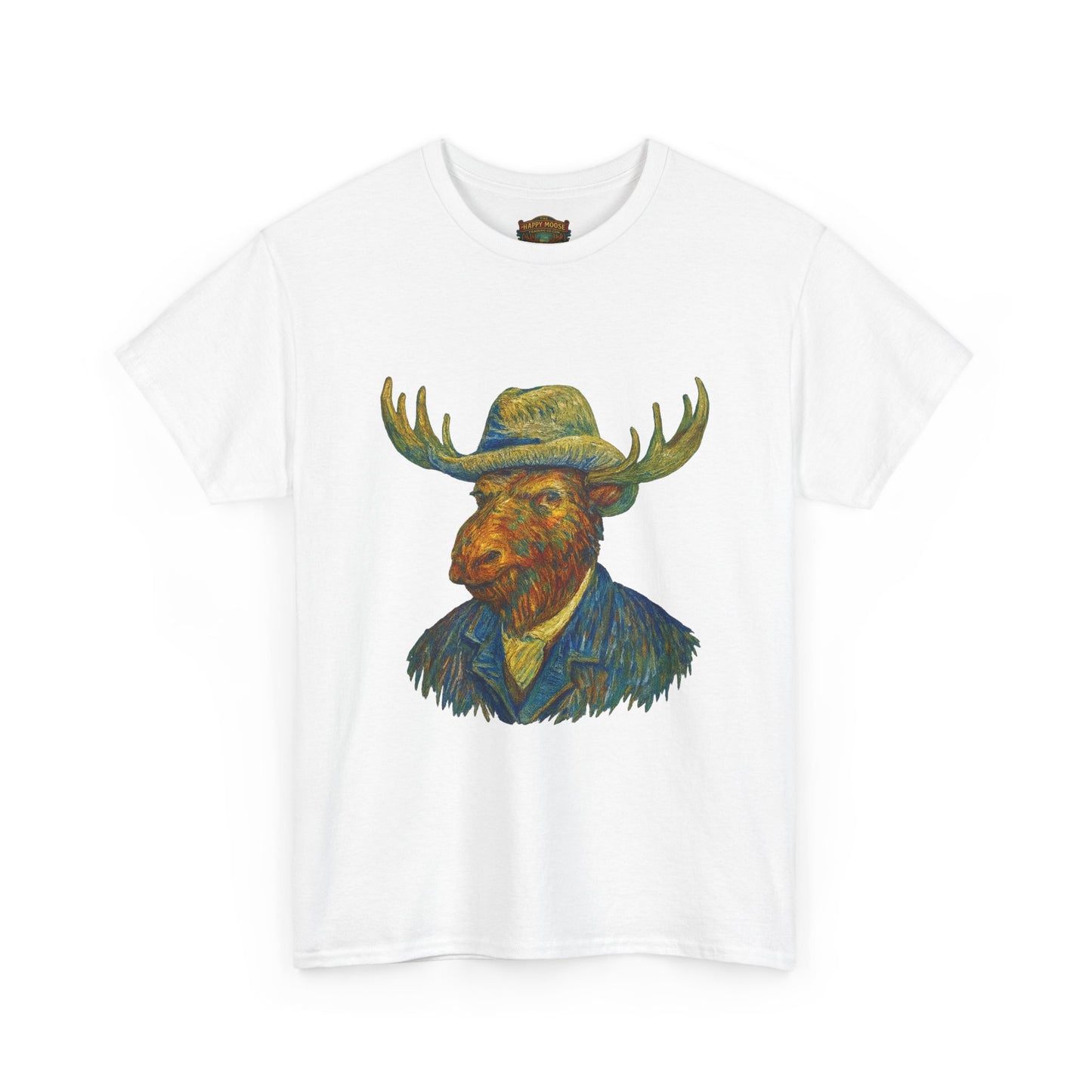 Moose Gogh Self-portrait with Straw Hat |  Art Tee
