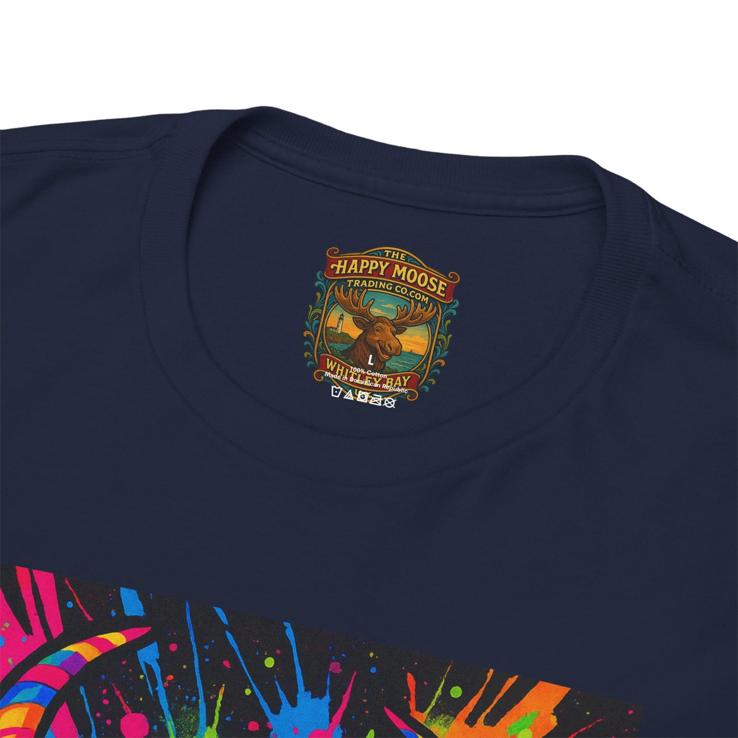 Psycadelic Highland Cow T-Shirt | Retro Rainbow Cow Art 1