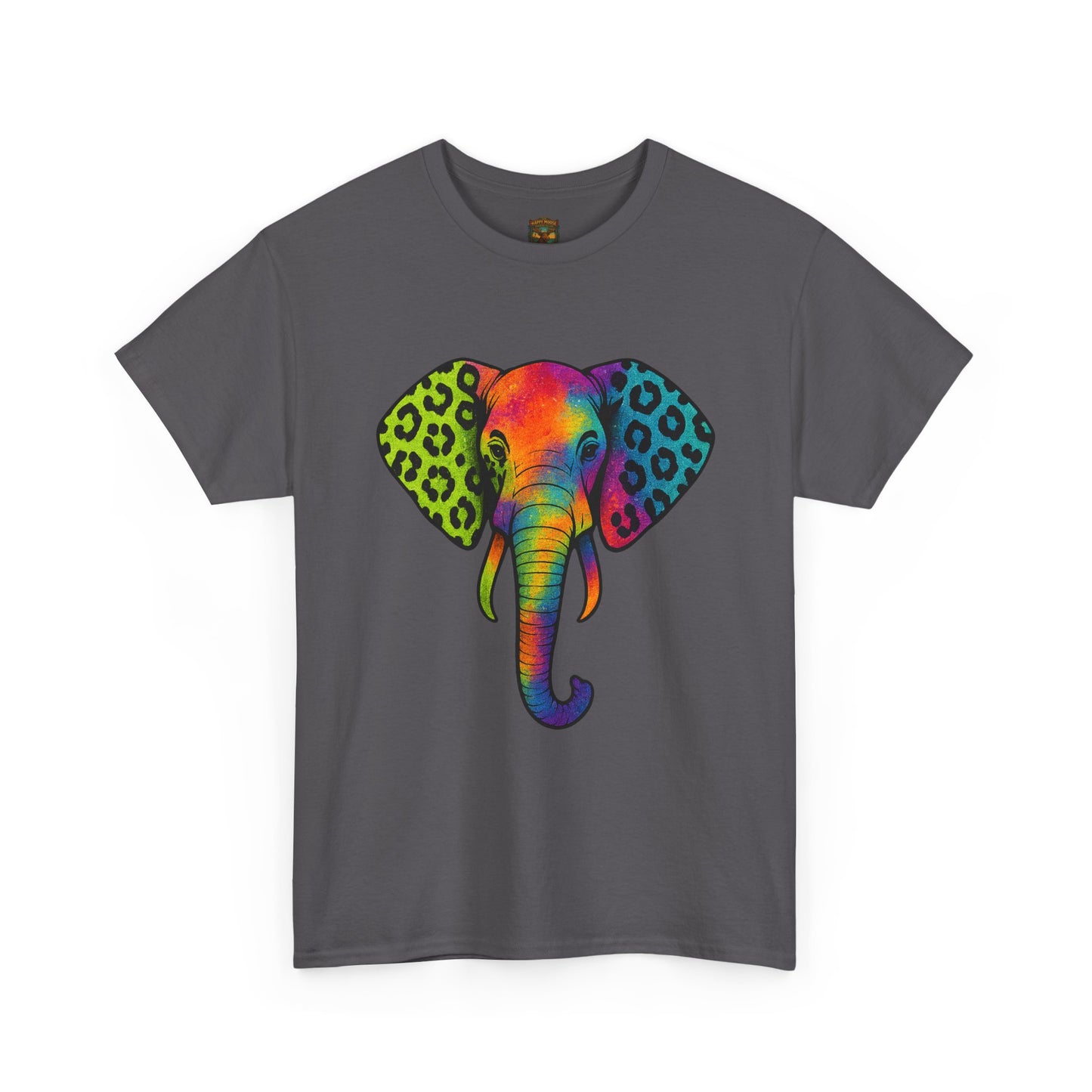 Colorful Leopard Print Elephant T-Shirt