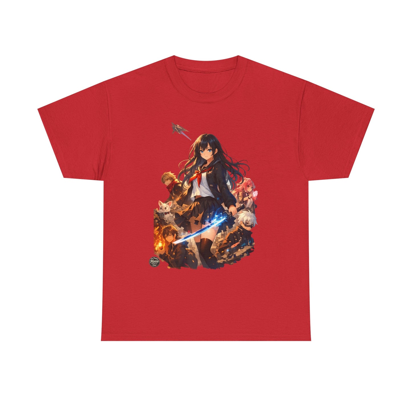 Anime Fantasy Heroine T-Shirt — Sword & Crew Art Tee #E008