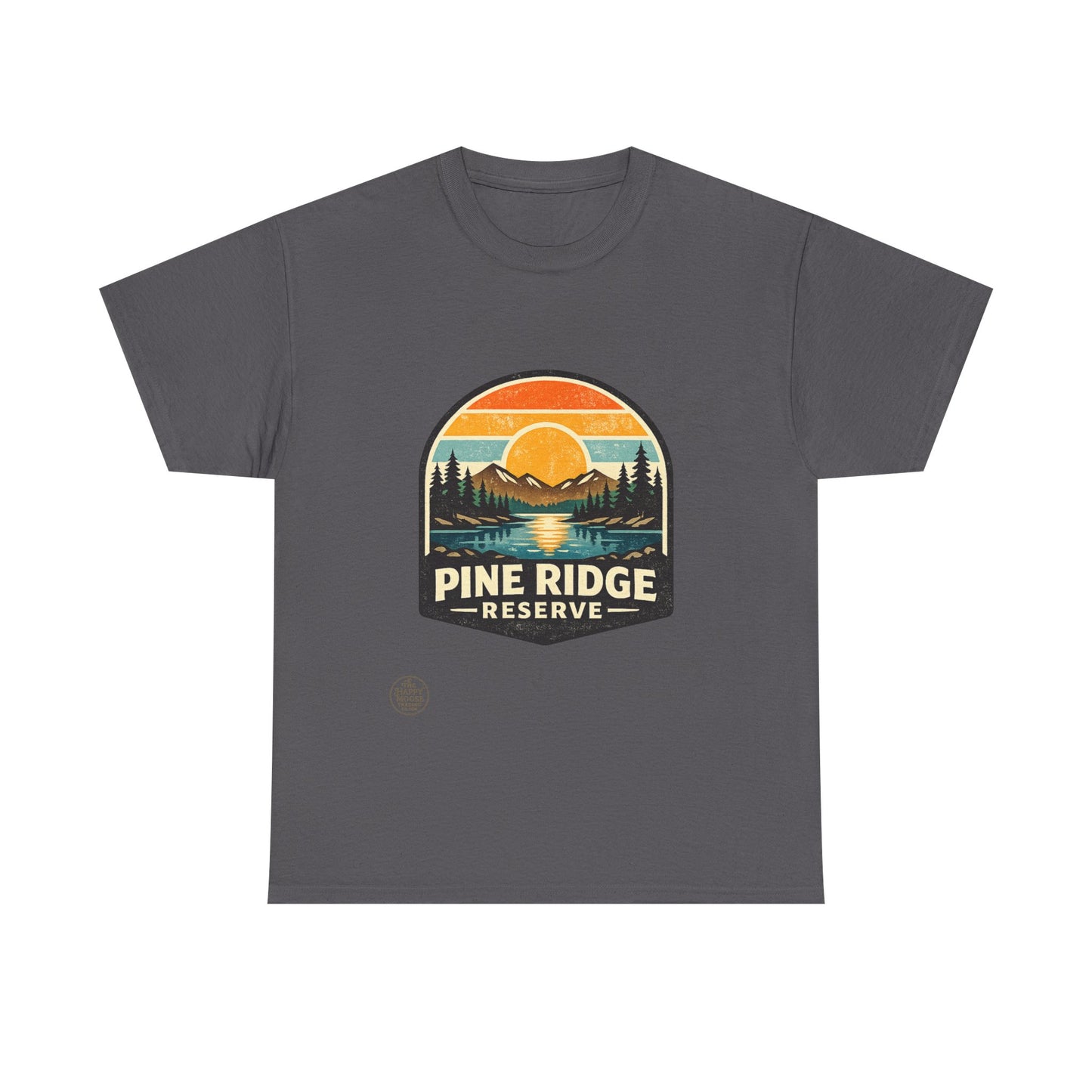 Pine Ridge Reserve TShirt — Vintage Sunset Mountain Camping T-Shirt