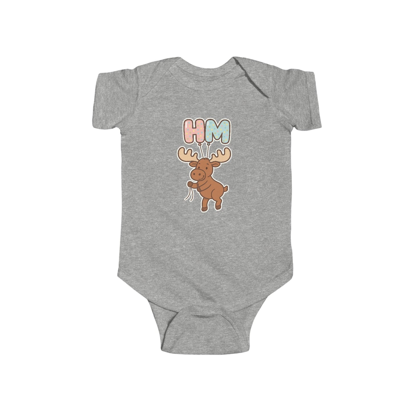 Baby Vest Infant Bodysuit - Cute Moose "HM" Graphic